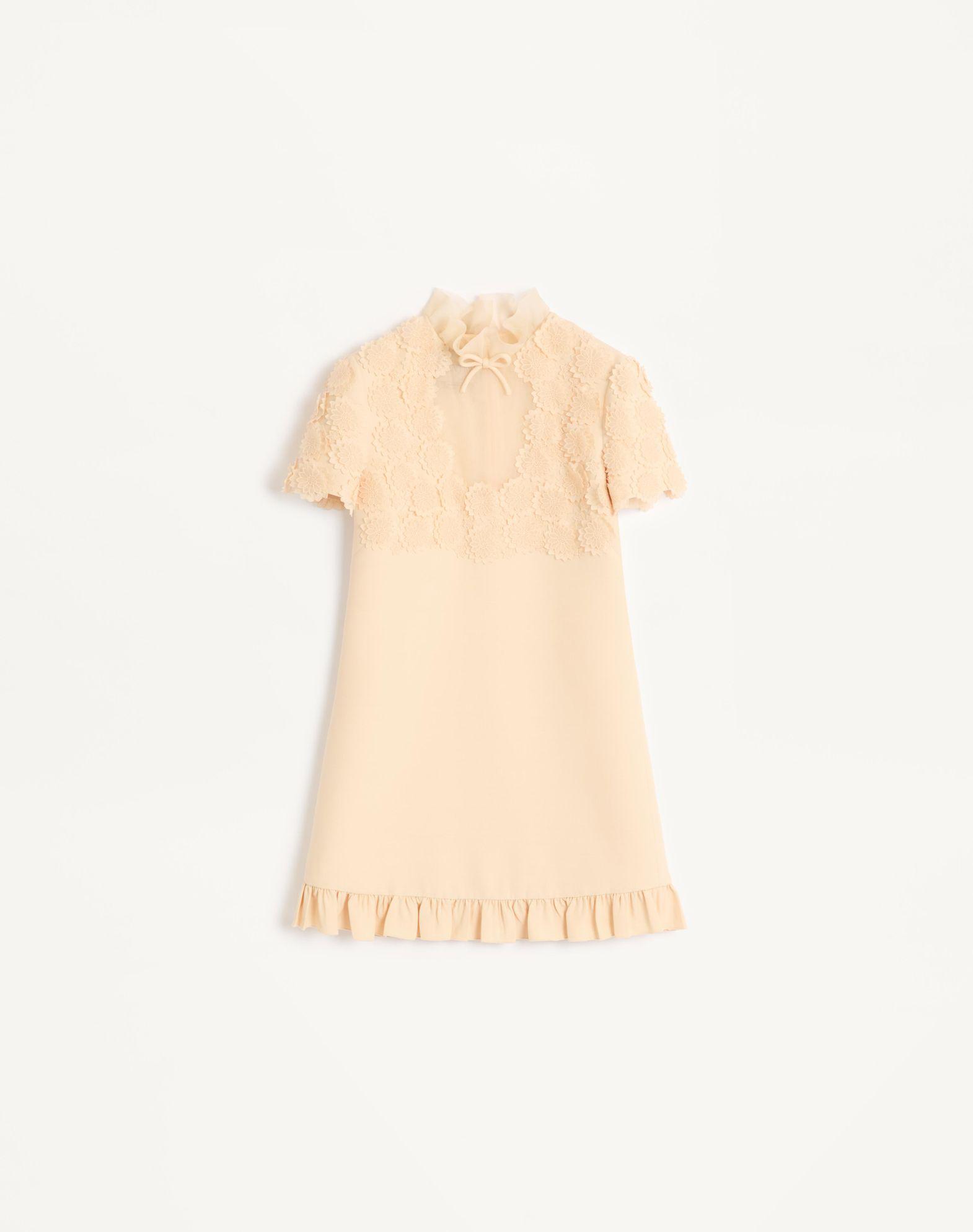 Embroidered Crepe Couture Short Dress Product Image