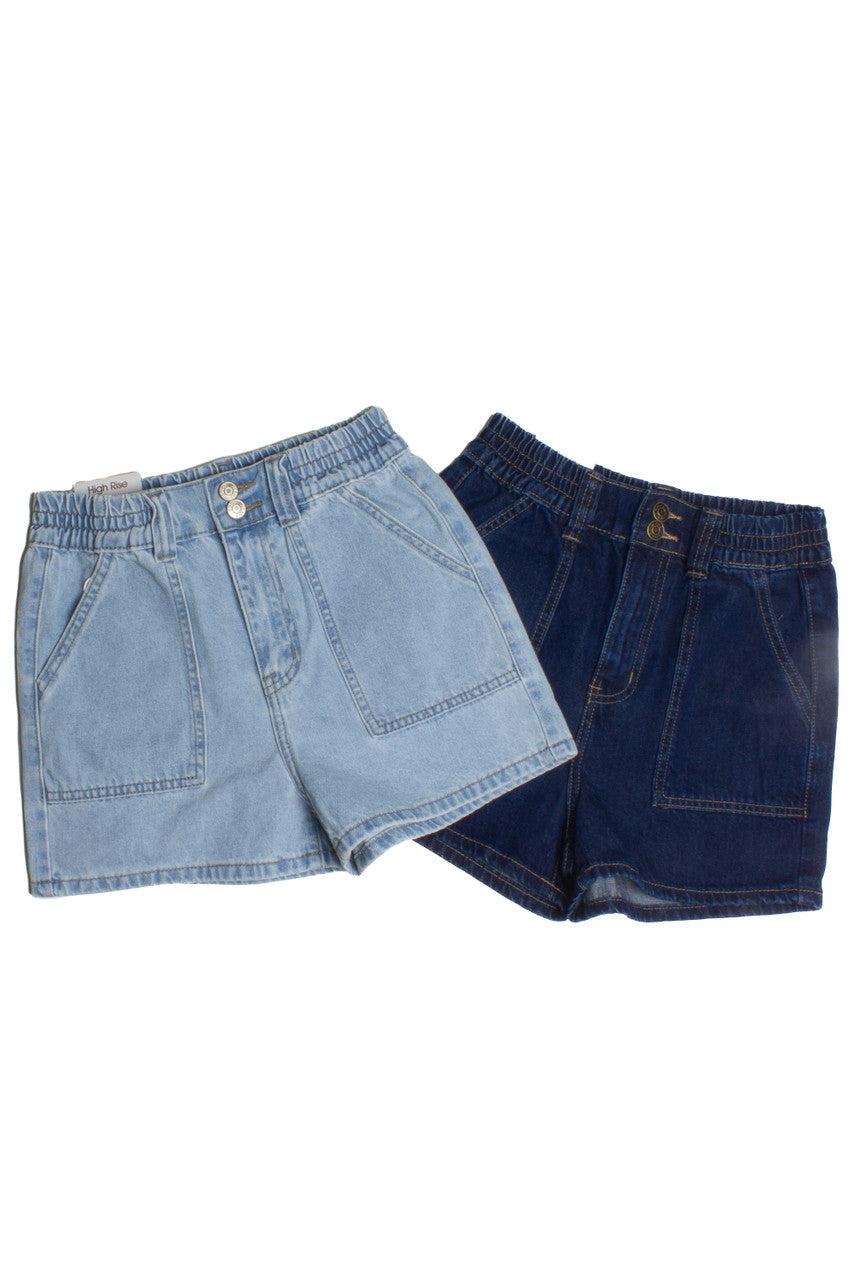 Light Wash Utility Shorts Product Image