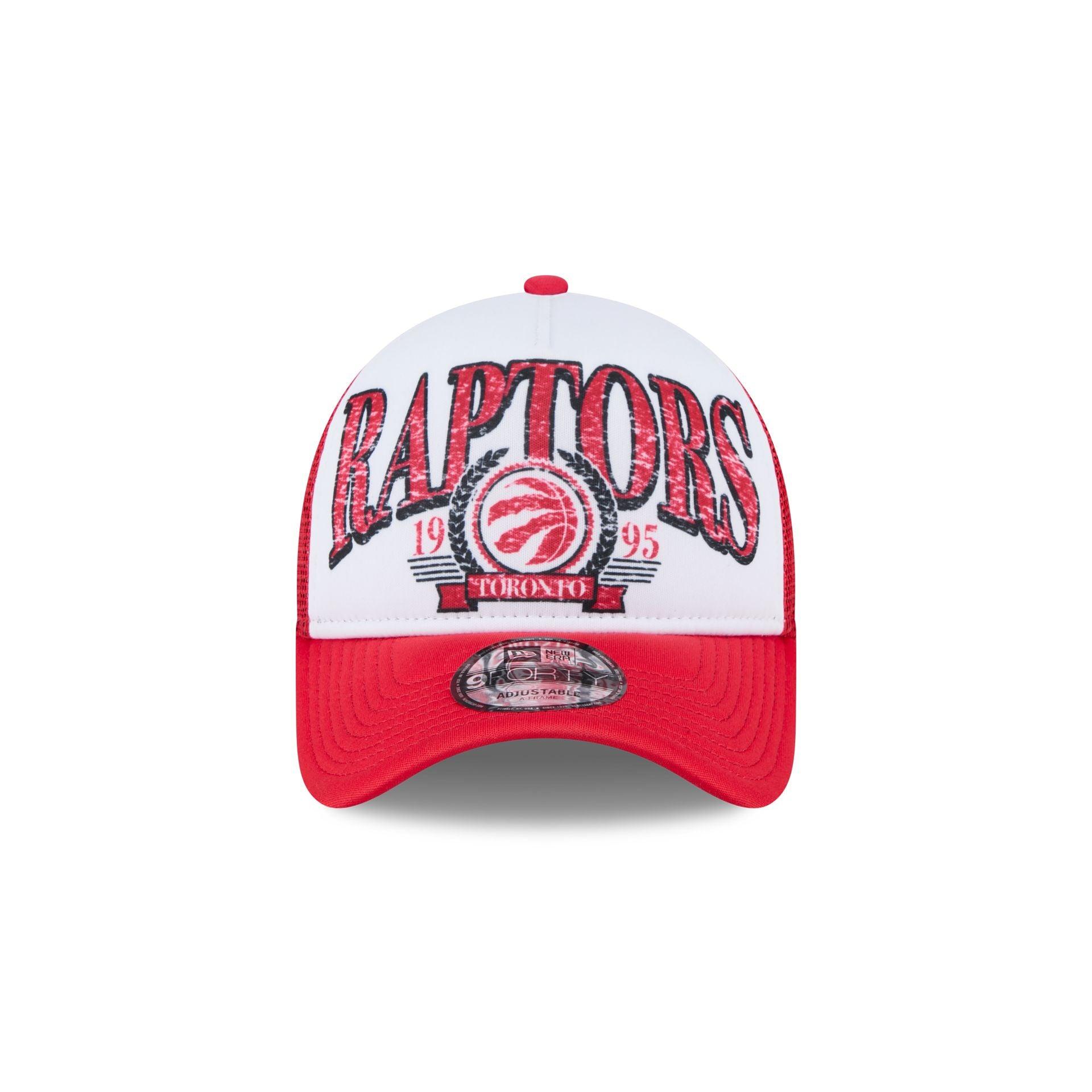 Toronto Raptors Distressed 9FORTY A-Frame Trucker Hat Male Product Image