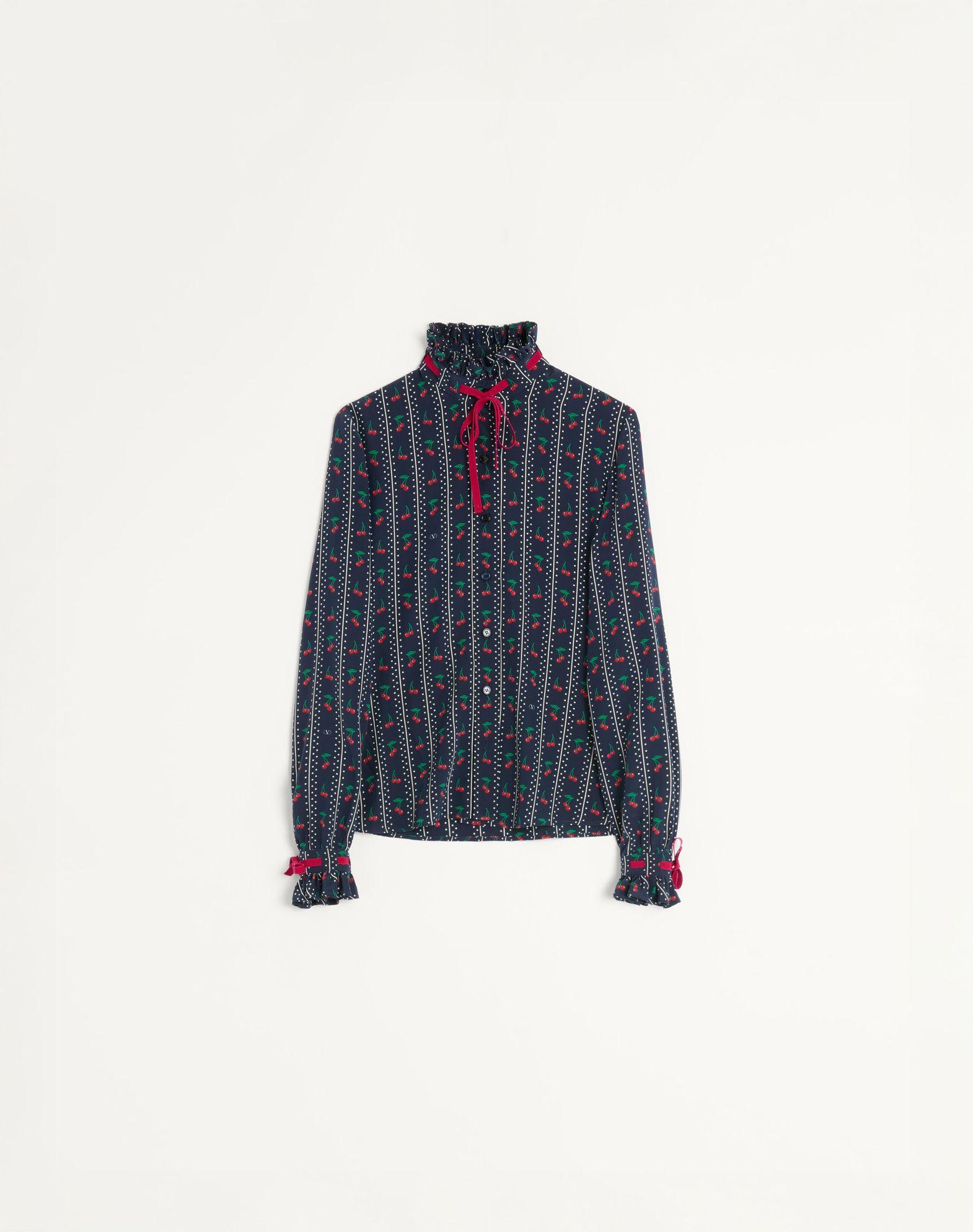 Crepe De Chine Shirt With Cherryfic Print Product Image