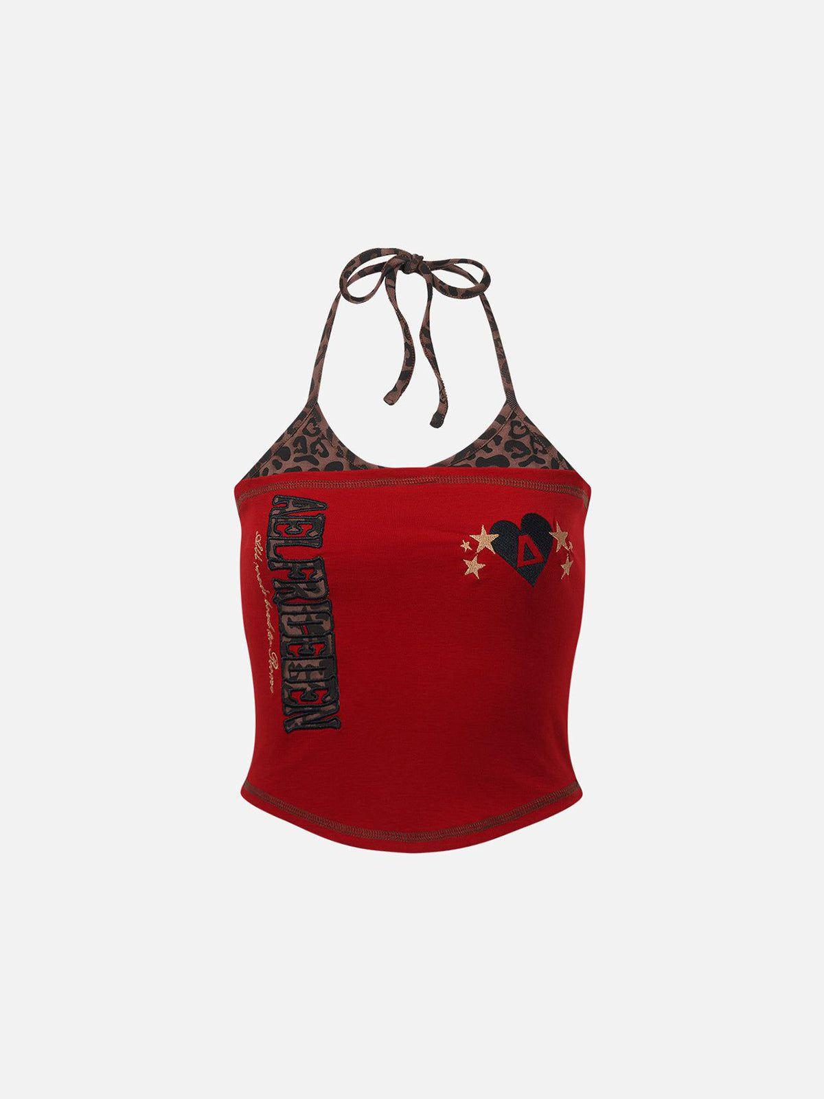 Aelfric Eden Leopard Print Patchwork Cami Top Female Product Image