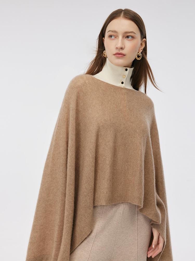 100% Cashmere Women Poncho Sweater Product Image