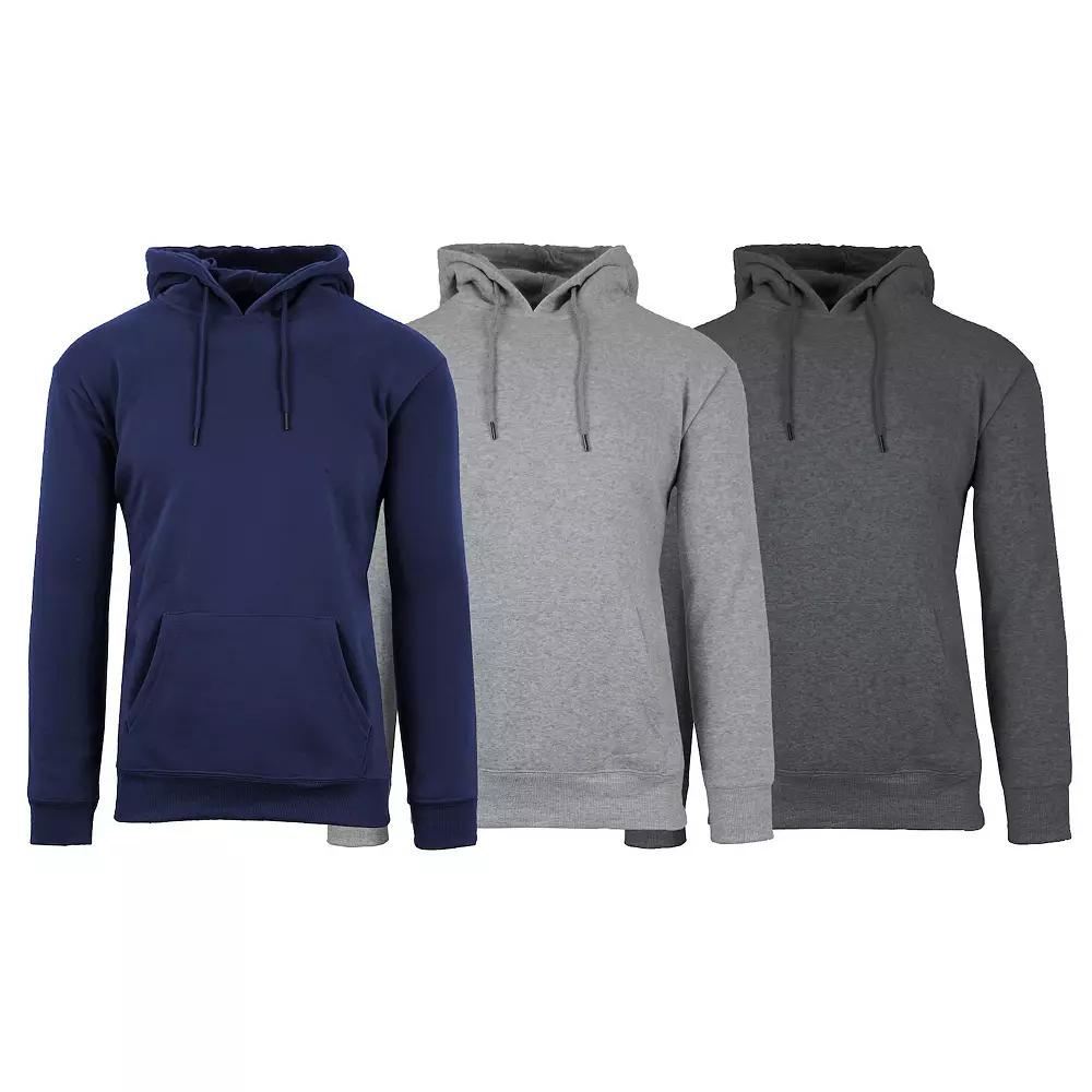 Men's Rudolph 3-Pack Heavyweight Fleece-Lined Modern Fit Hoodie, Size: XXL, Navy Gray Grey Product Image