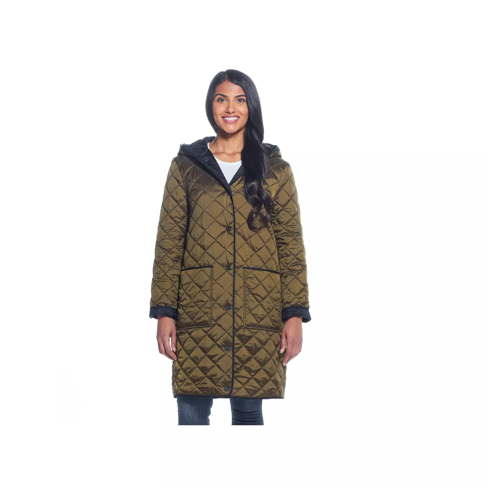 Women's Weathercast Quilted Reversible Duffle Jacket,  Product Image