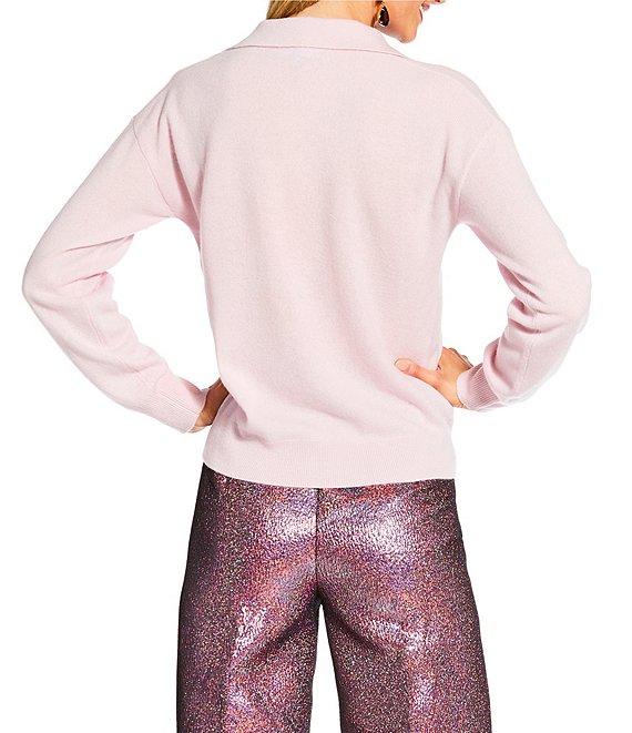 Antonio Melani x The Nat Note Maddie Henley Johnny Collar Long Sleeve Cashmere Sweater Product Image