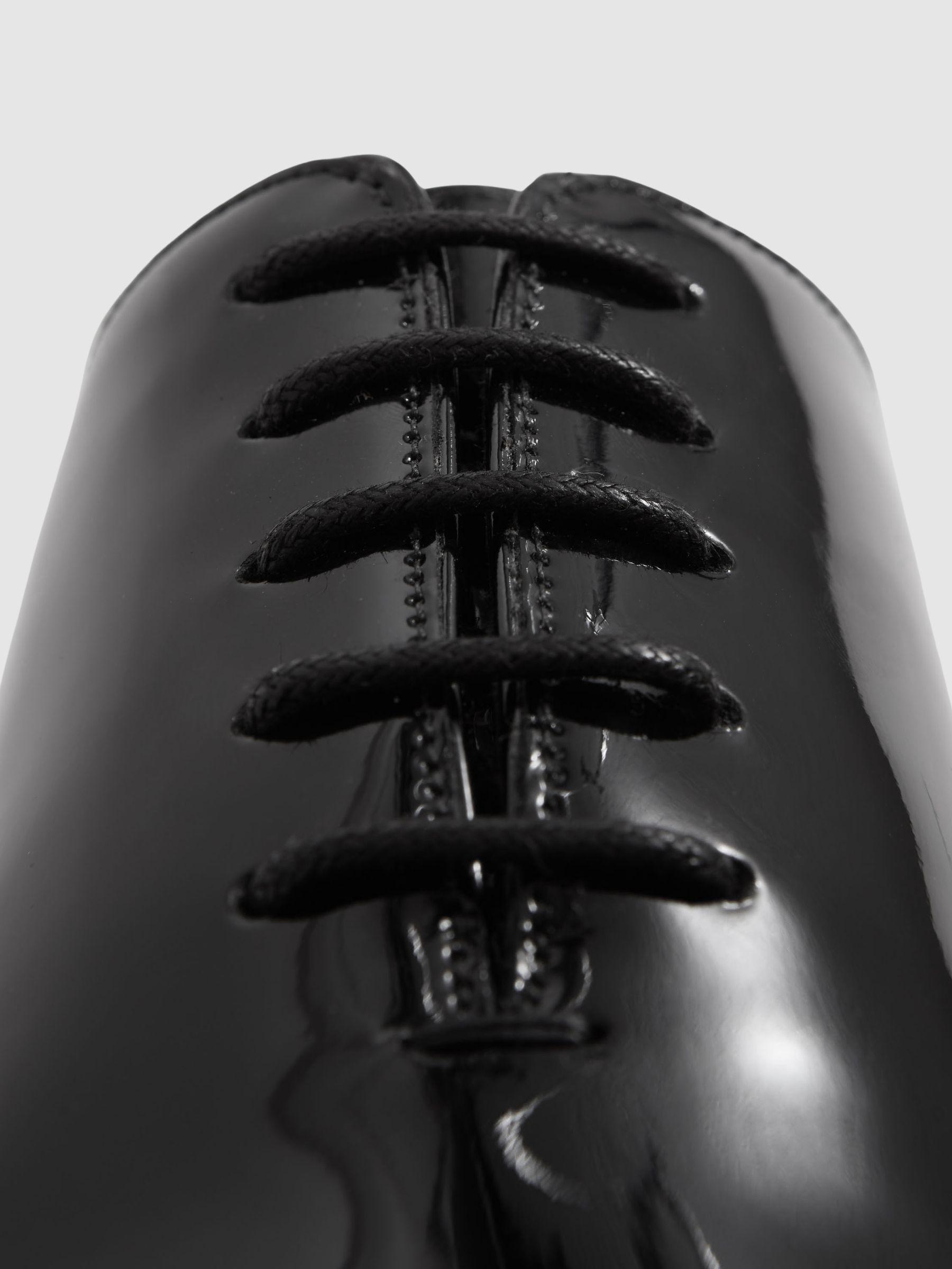 Patent Leather Lace-Up Shoes in Black Product Image
