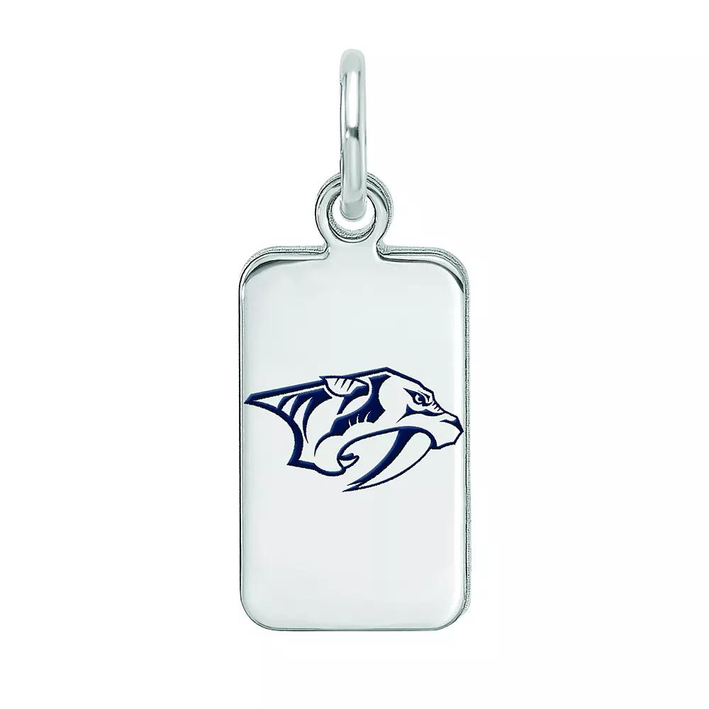 LogoArt Sterling Silver Enamel Nashville Predators Tag Pendant, Women's,  Product Image