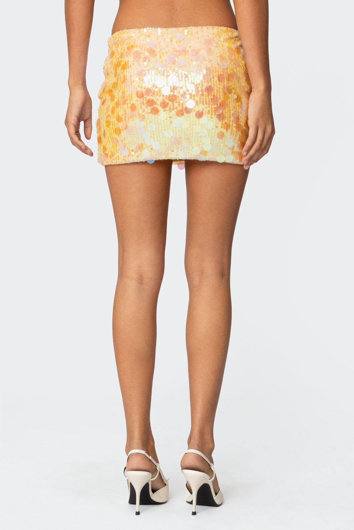 Sabina Low-Rise Sequin Mini Skirt Product Image