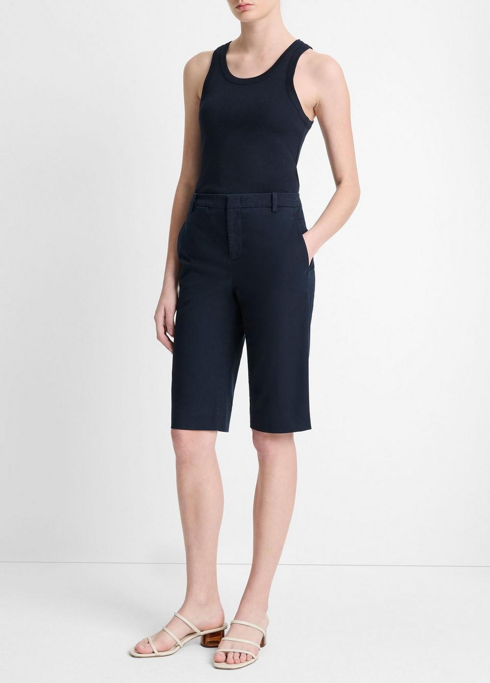 Womens Italian Stretch-cotton Chino Short Vince Product Image