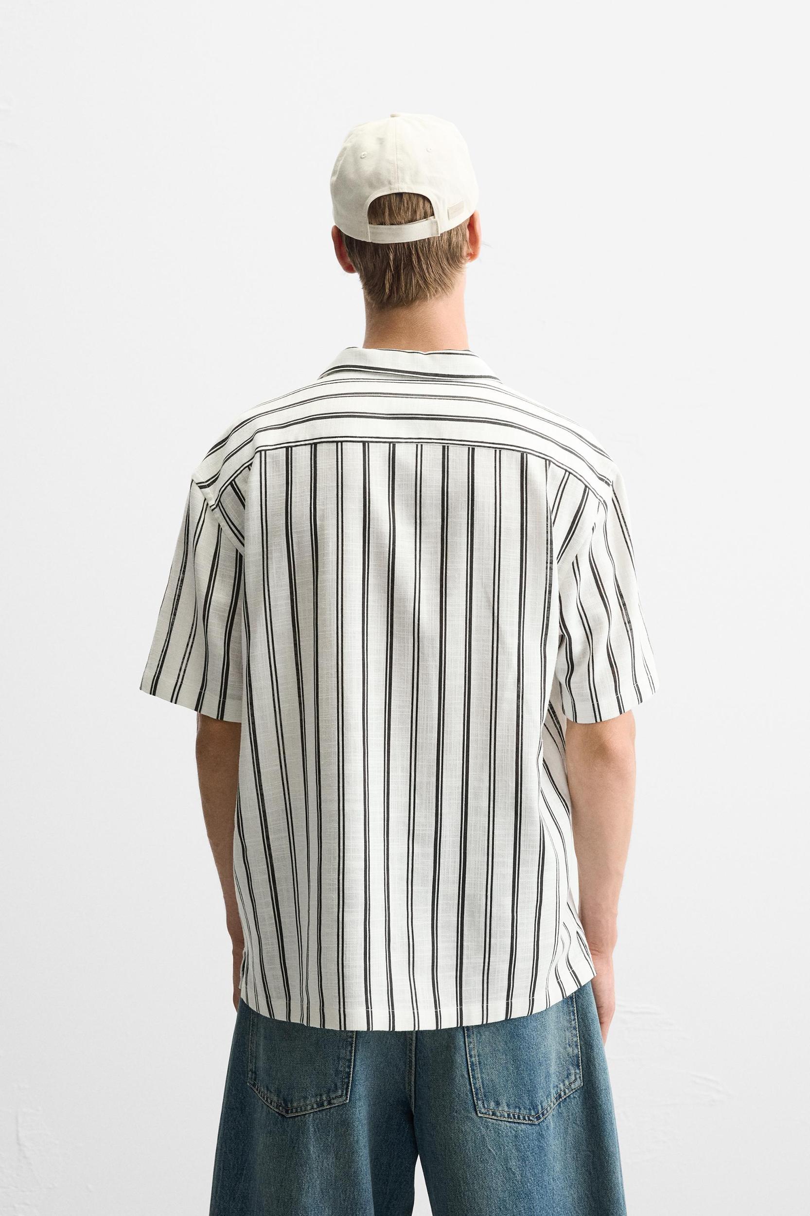 TEXTURED STRIPED SHIRT Product Image