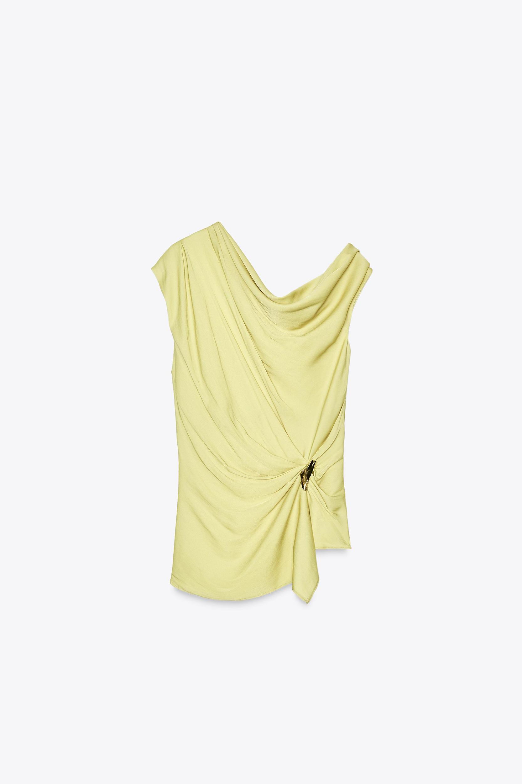 ASYMMETRIC SATIN EFFECT TOP Product Image