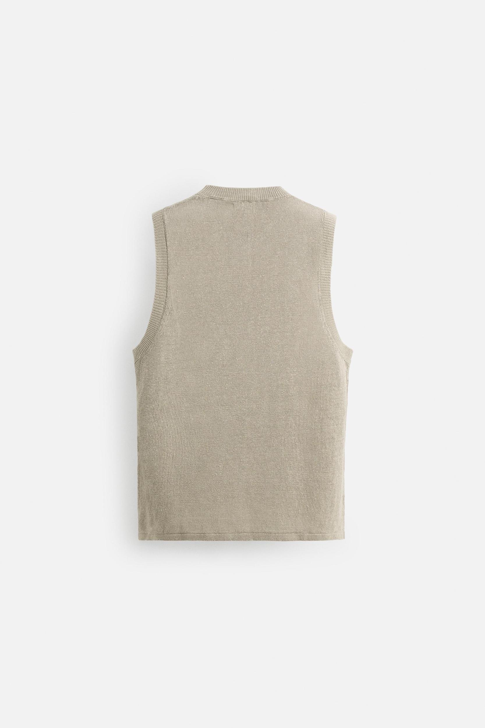 LIMITED EDITION 100% LINEN KNIT VEST Product Image