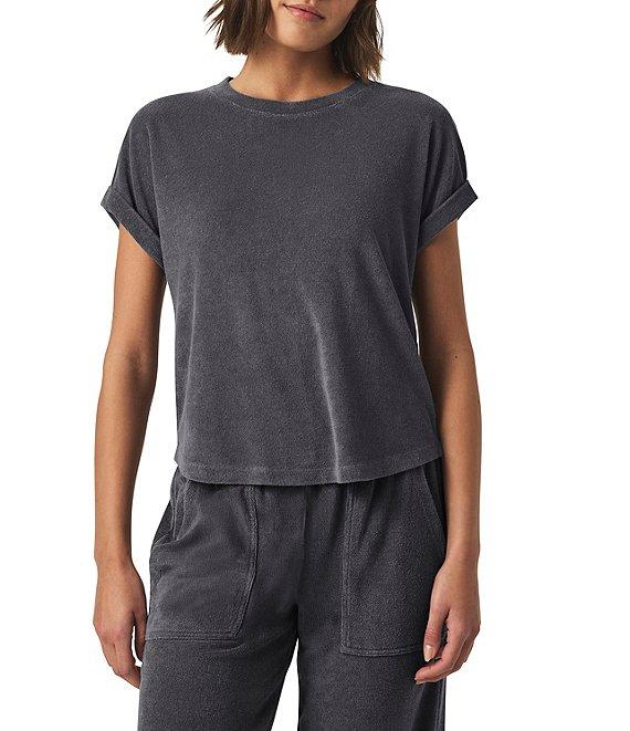 Splendid Taryn Knit Terry Crew Neck Short Sleeve Tee Shirt Product Image
