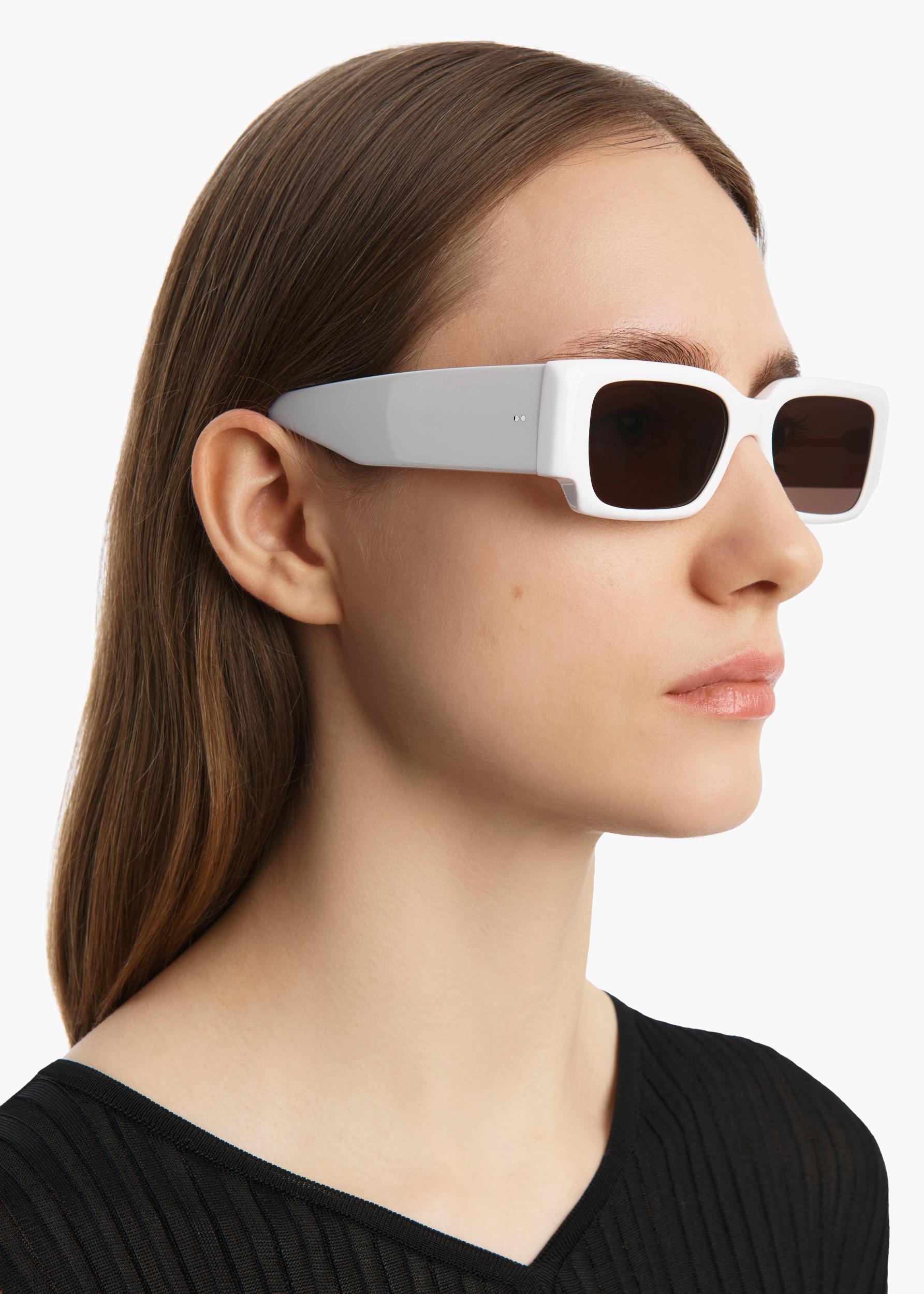 KHAITE x Oliver Peoples 1995C in White and Brown Product Image