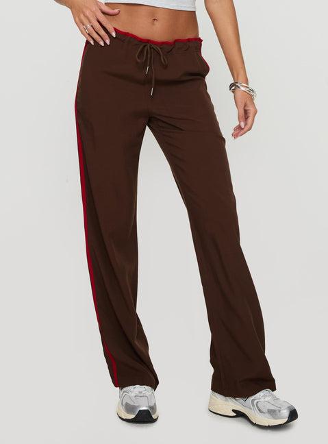 Maranie Pants Brown / Red Product Image