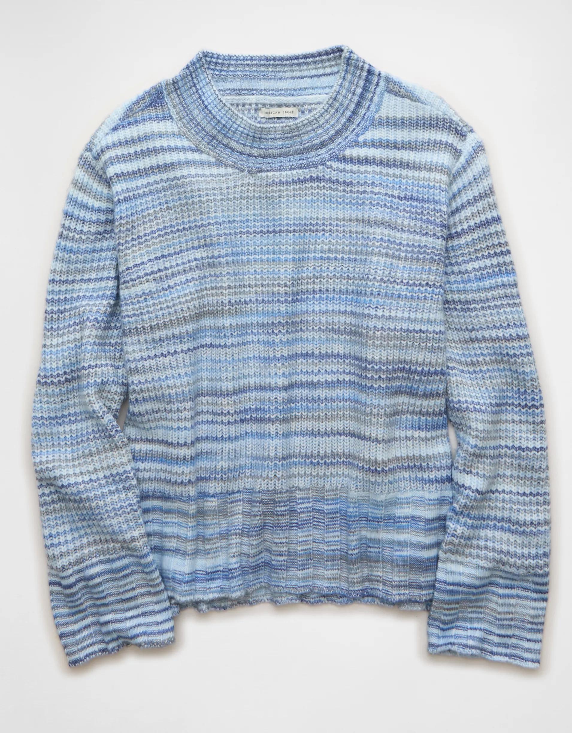 AE Oversized Faux Mohair Wide Cuff Sweater Product Image