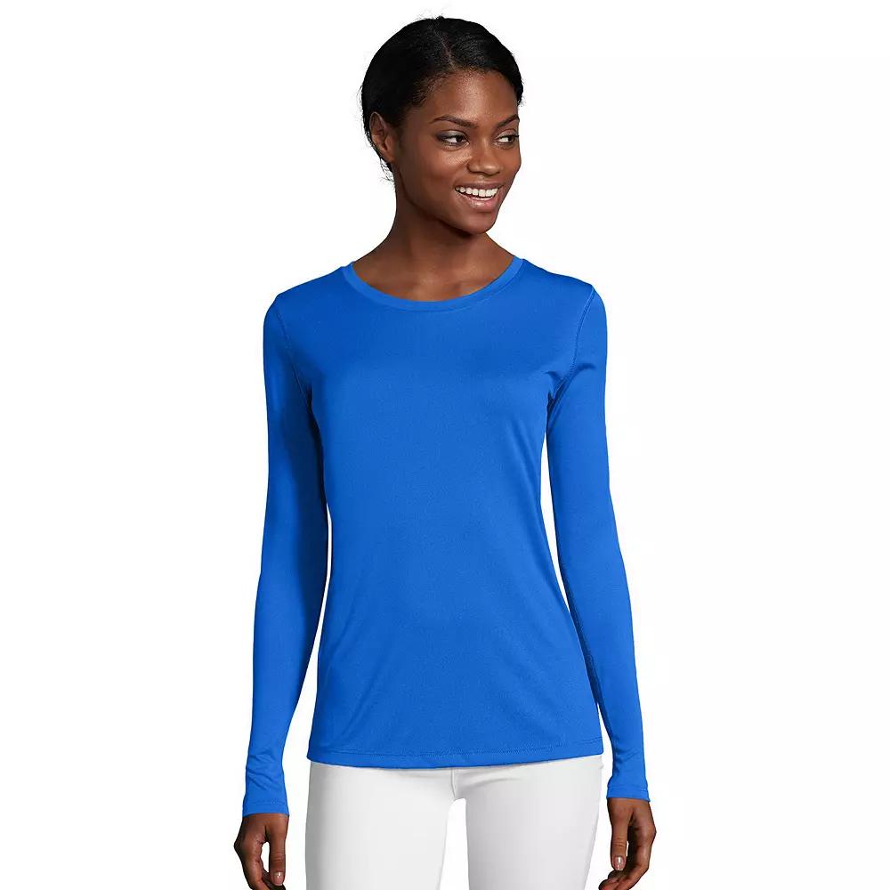 Women's Hanes® Cool Dri Long-Sleeve Performance Tee,  Product Image