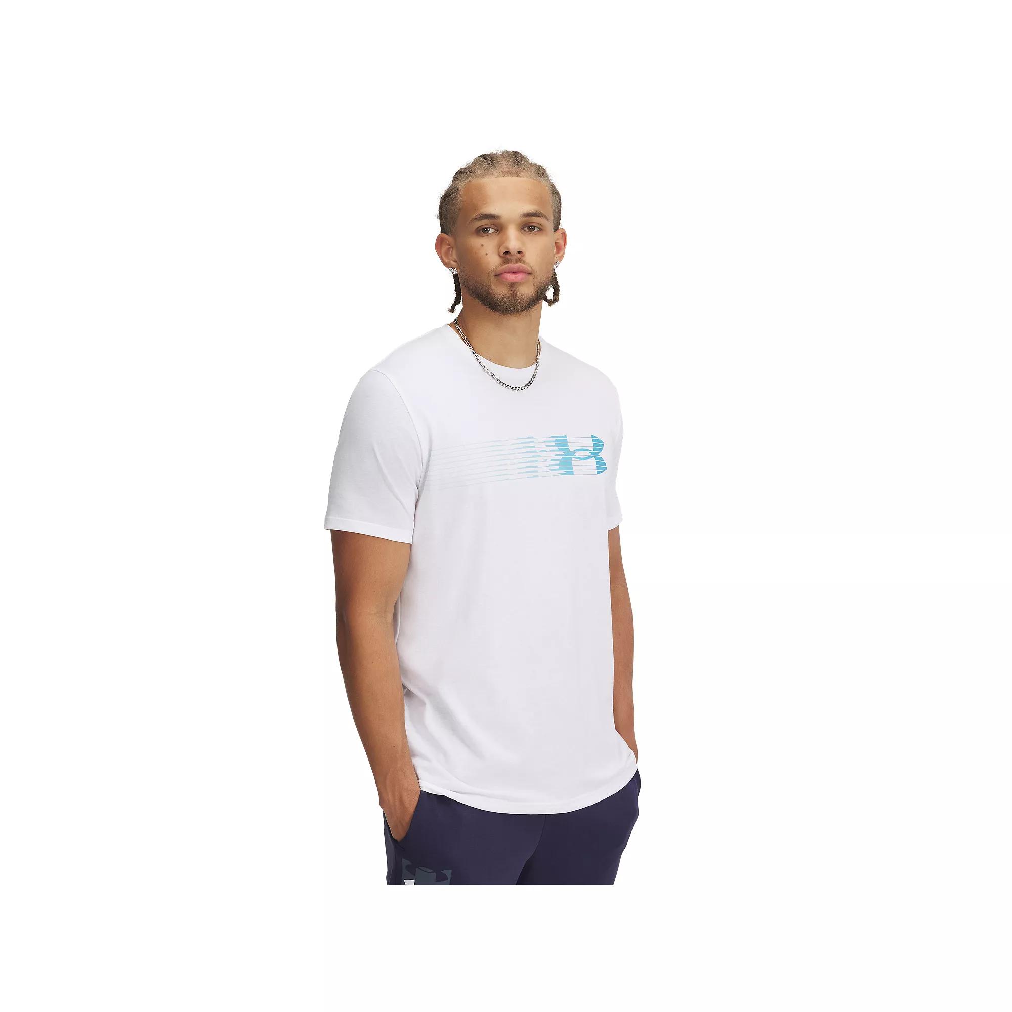 Men's Under Armour Fly In Logo Short Sleeve Tee, Size: Large, White Product Image