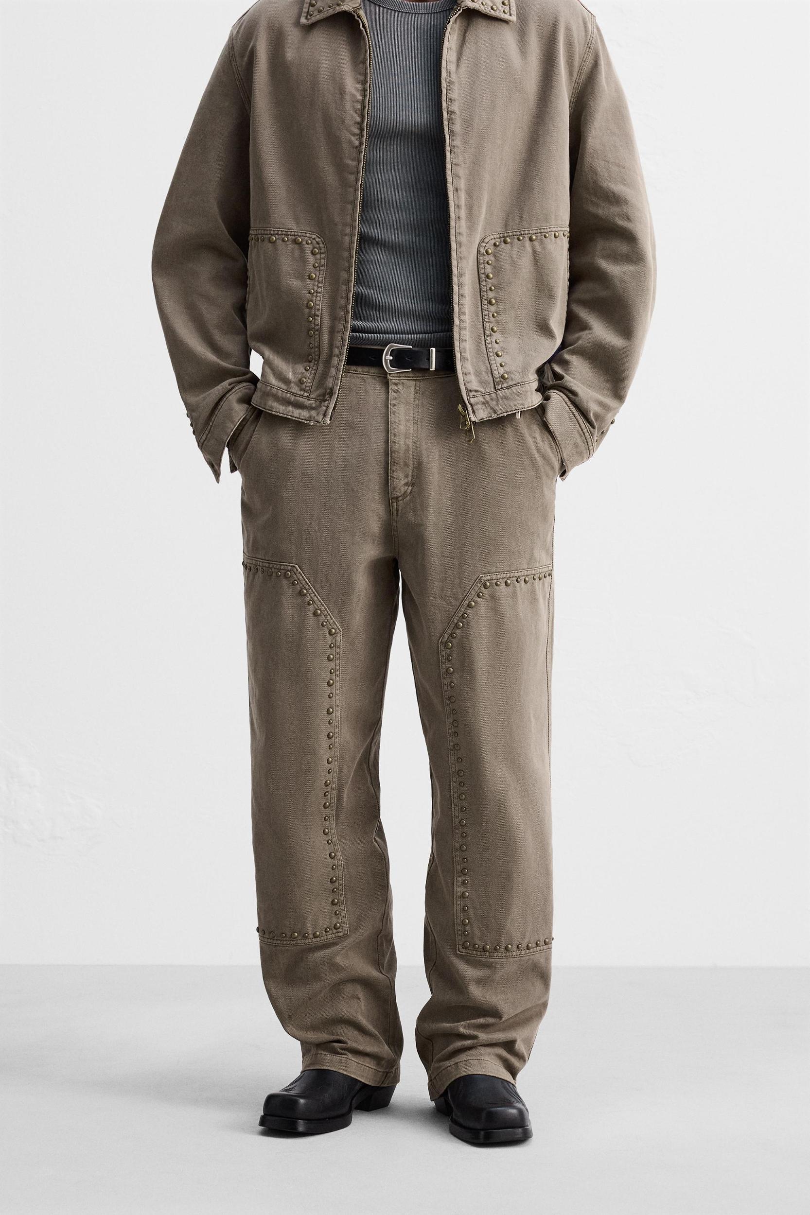 RELAXED FIT STUDDED PANTS Product Image