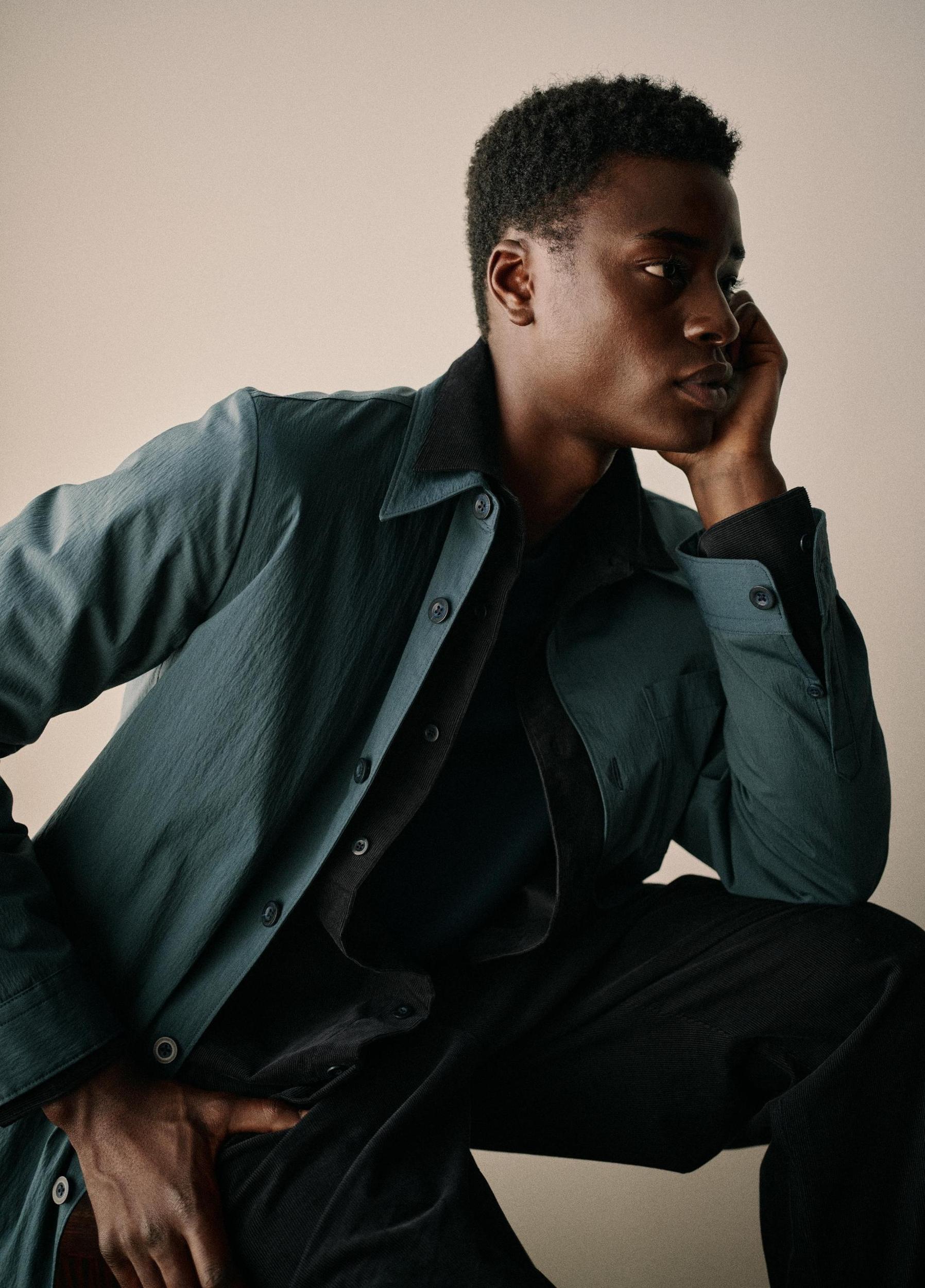 Italian Cotton Corduroy Button-Front Shirt Product Image