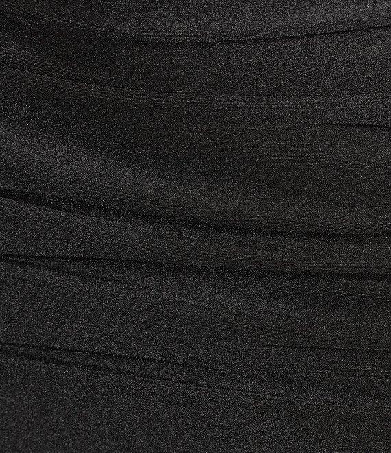 Honey and Rosie Illusion Corset Inspired Bodice Side Slit Flitted Midi Dress Product Image