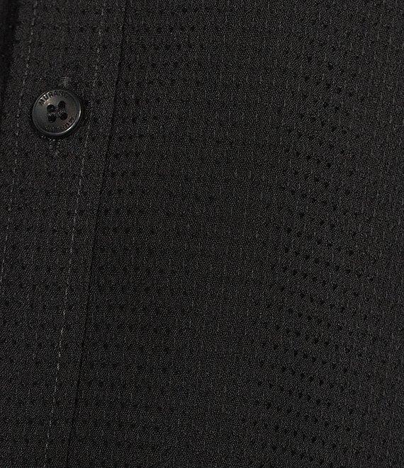 Murano Solid Texture Short Sleeve Woven Shirt Product Image