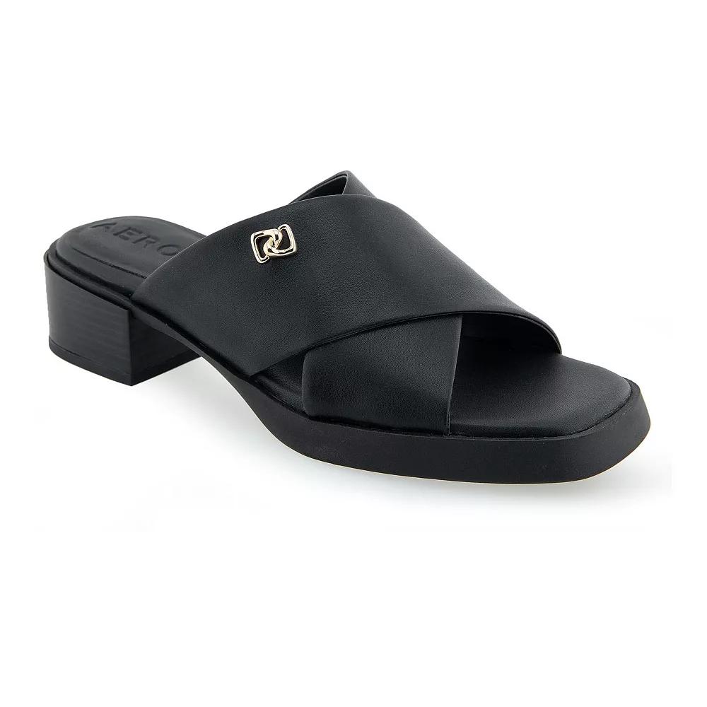 Aerosoles Duane Women's Slide Sandals, Size: 5, Black Pu Product Image