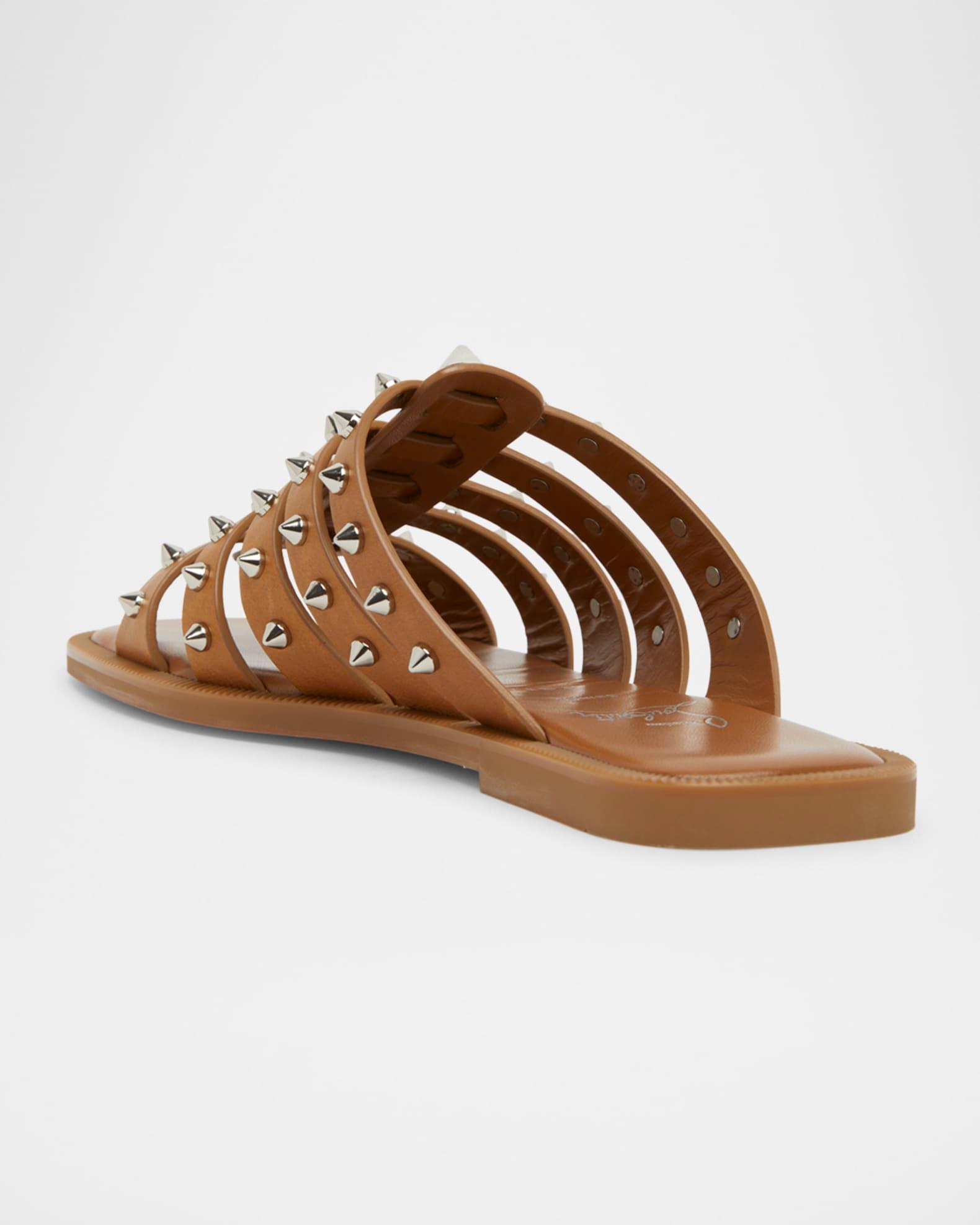 Charja Spike Leather Red Sole Slide Sandals Product Image