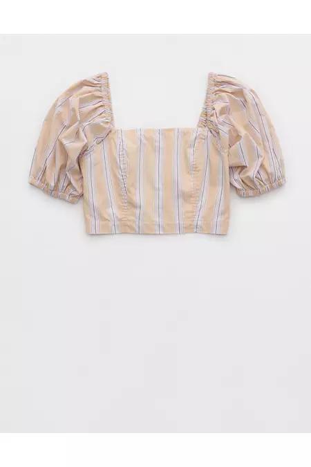 Aerie Puff Sleeve Square Neck Top Women's Product Image