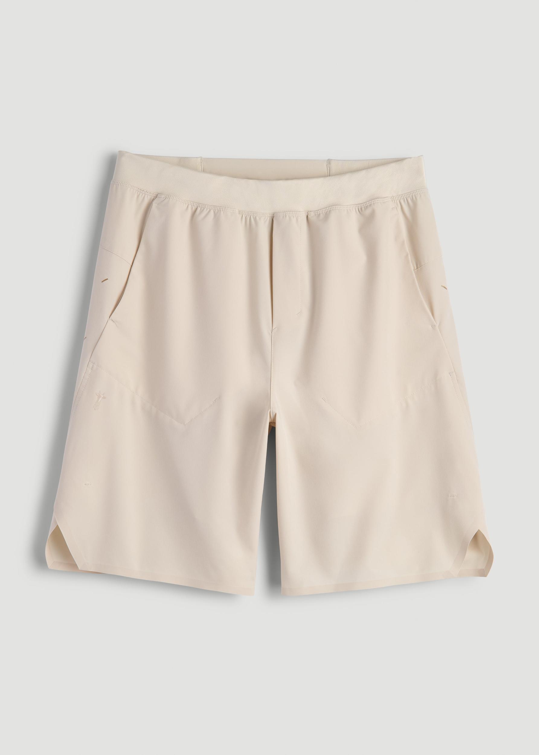 2-in-1 Featherweight Running Short for Tall Men in Light Stone Male Product Image