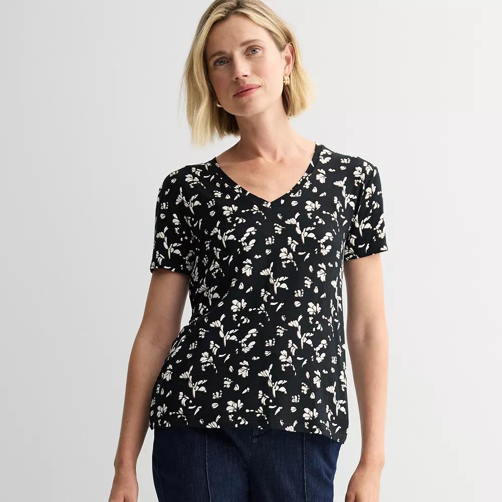 Women's Nine West Essential V-Neck T-Shirt,  Product Image