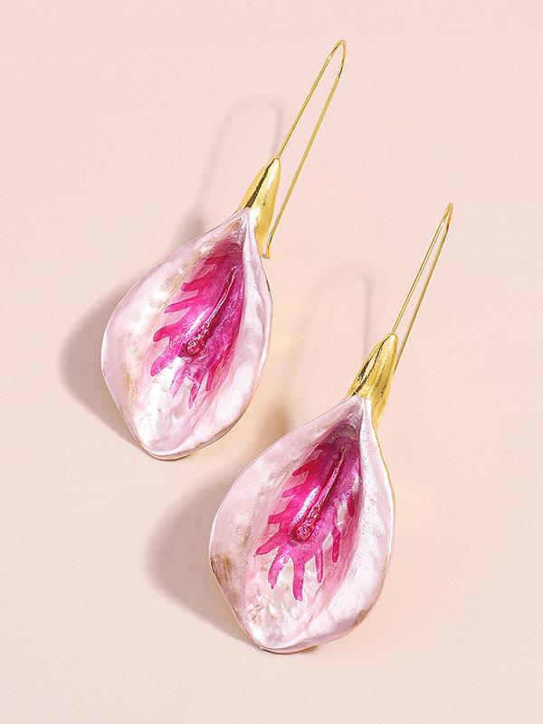 Flower Shape Drop Earrings Earrings Accessories Product Image