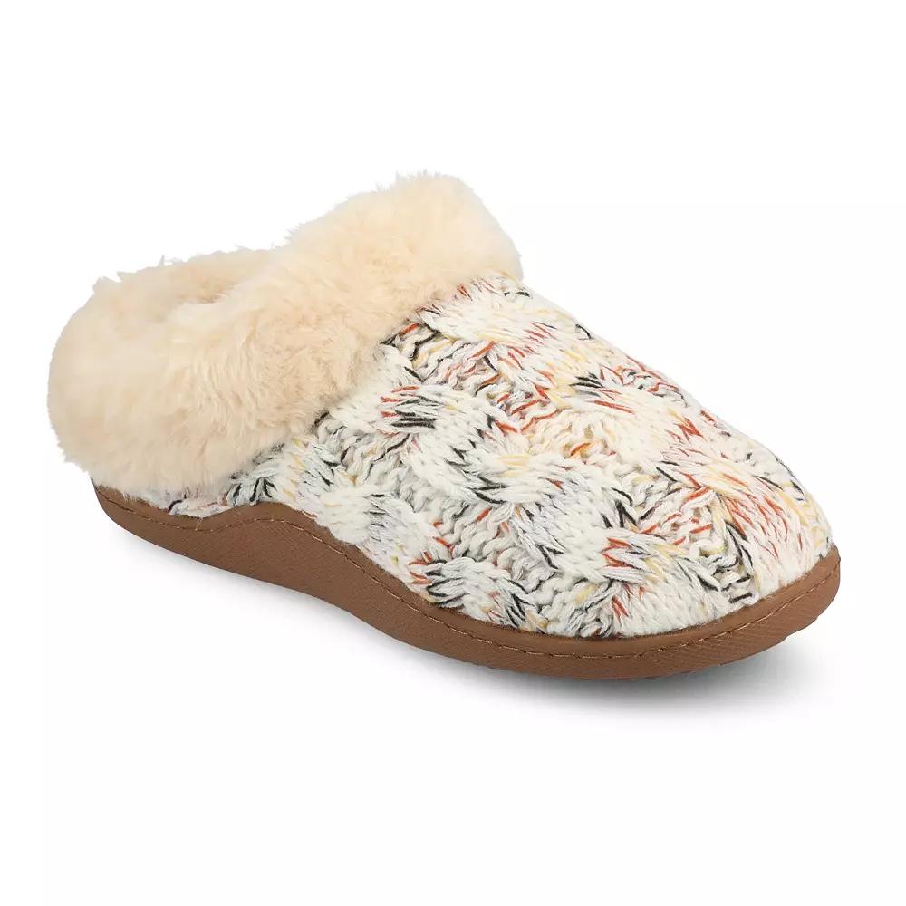 Journee Adiah Womens Cable Knit Clog Slippers Product Image