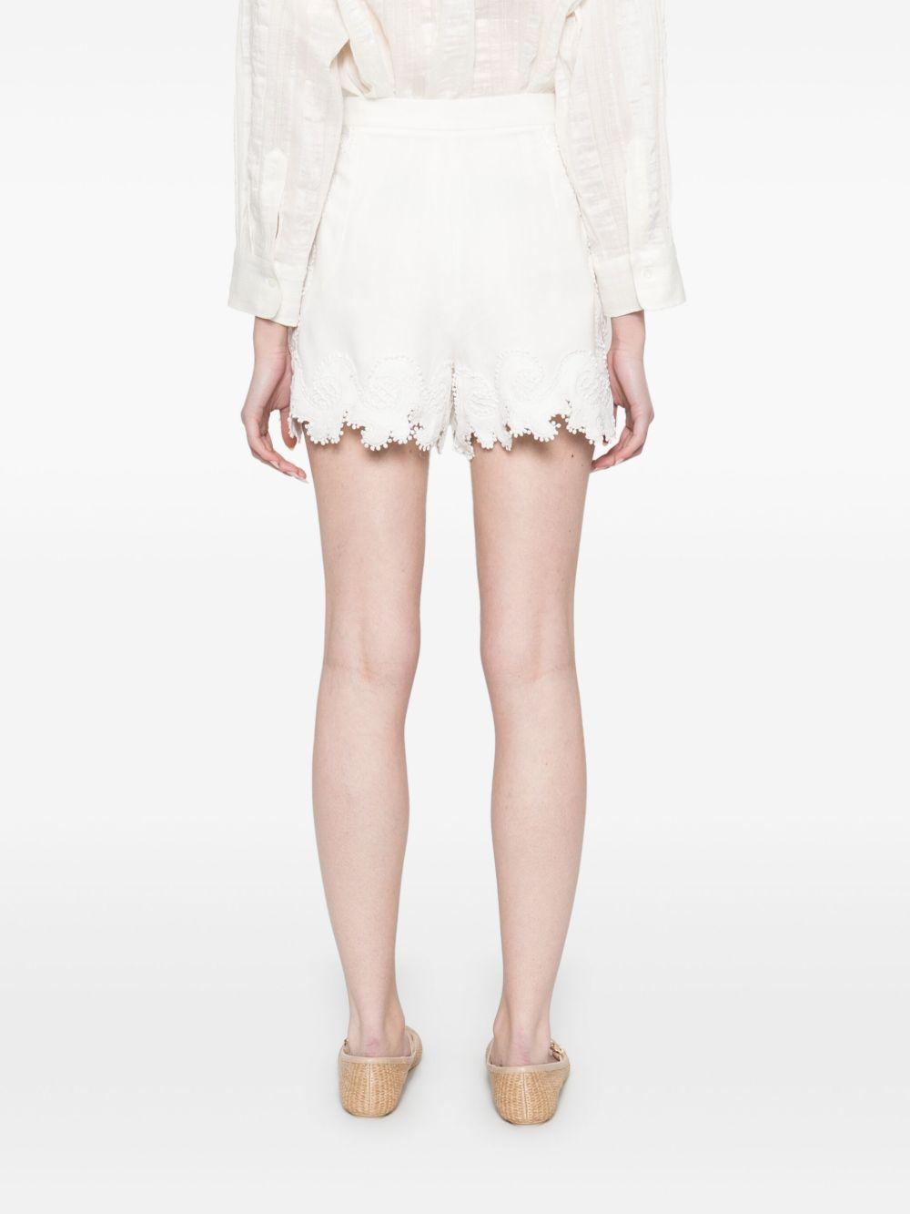 guipure lace-detail shorts  Product Image