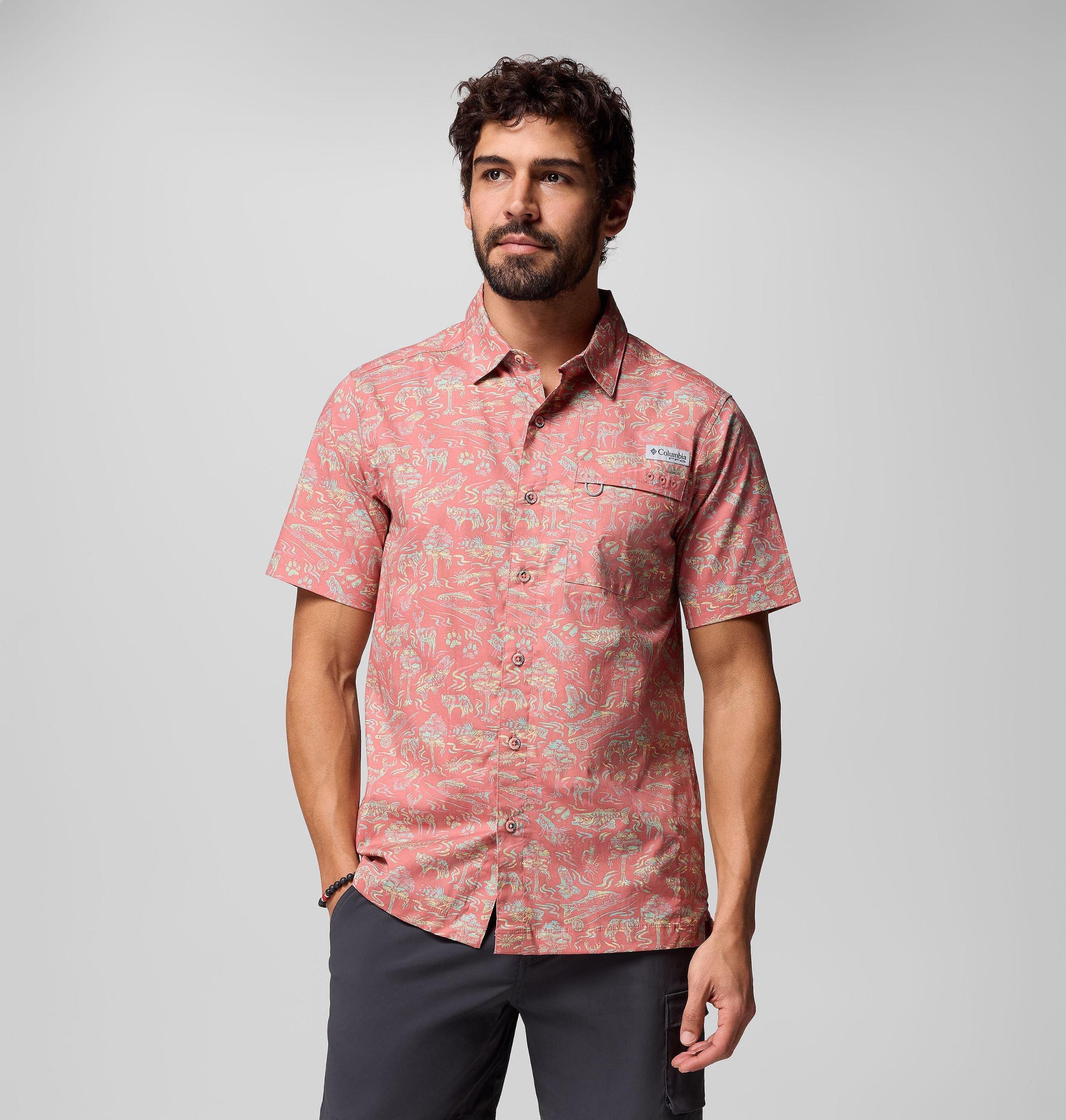 Columbia Mens PFG Wild Cast Camp Shirt- Product Image