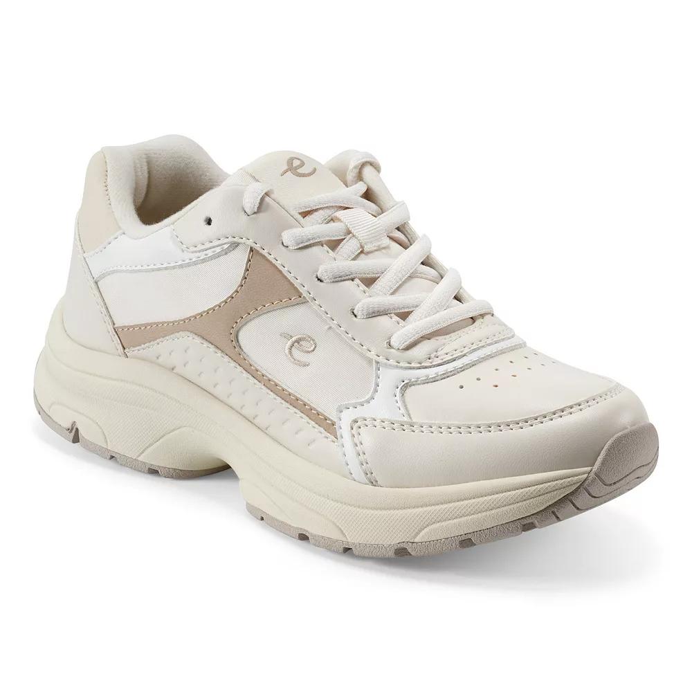 Easy Spirit Khari Women's Lace Up Sneakers, Size: 8.5, Ivory White Taupe Product Image