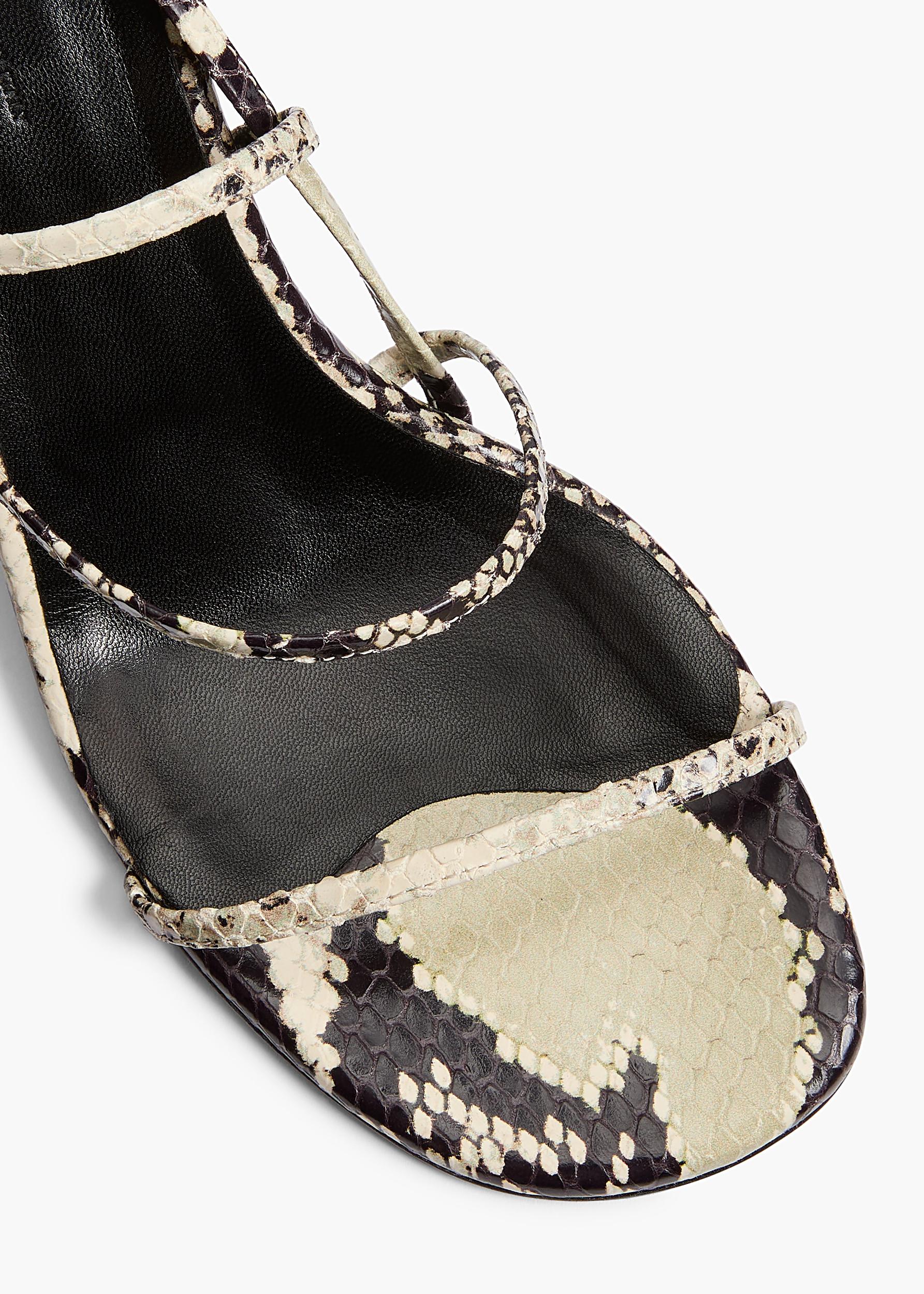 Loop Sandal in Natural Python-Embossed Leather Product Image