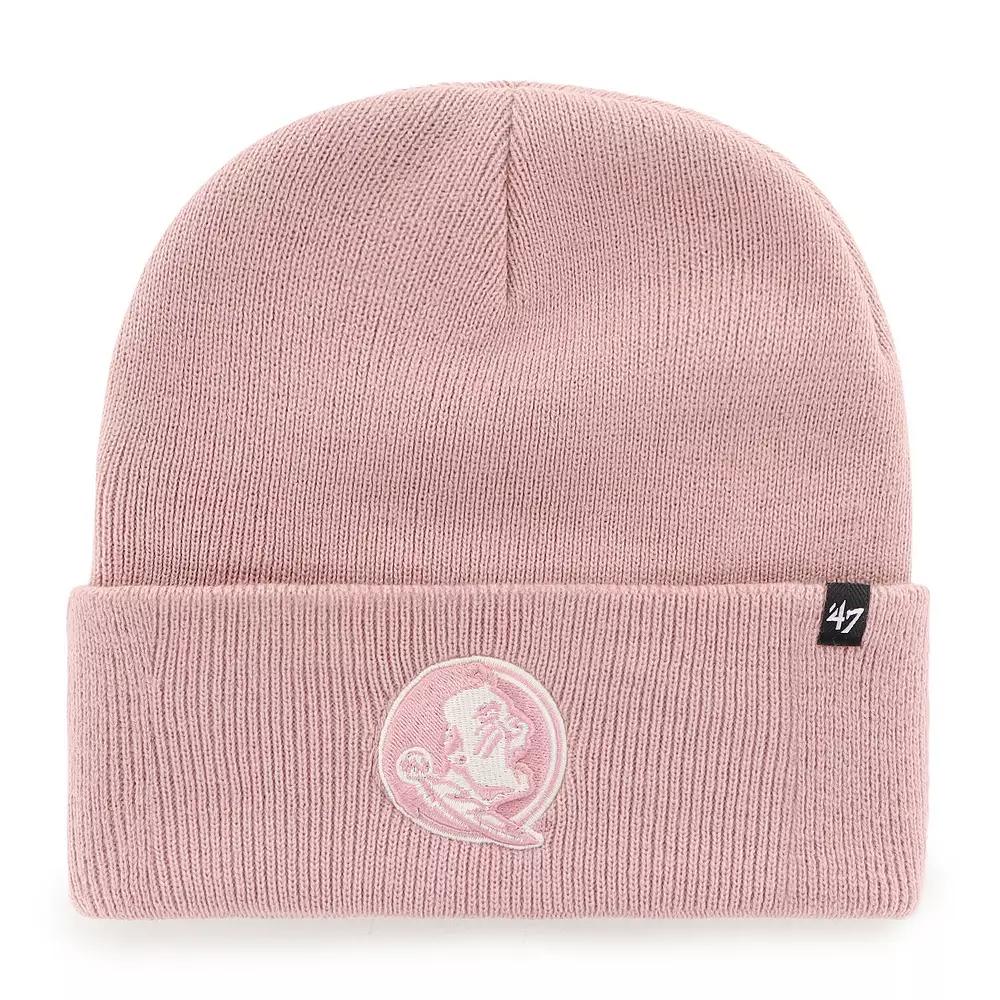 Women's '47 Pink Florida State Seminoles Haymaker Cuffed Knit Hat Product Image