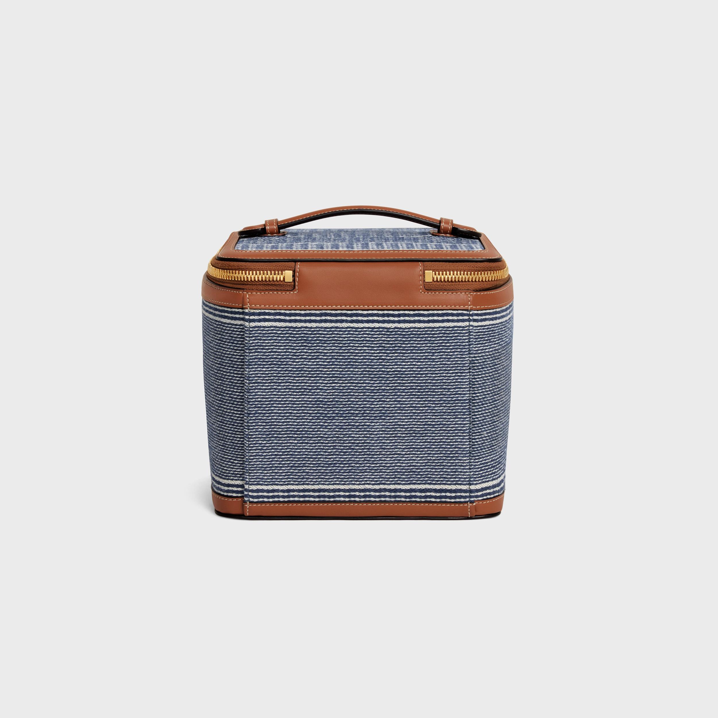 VANITY CASE IN JACQUARD TEXTILE AND CALFSKIN Product Image
