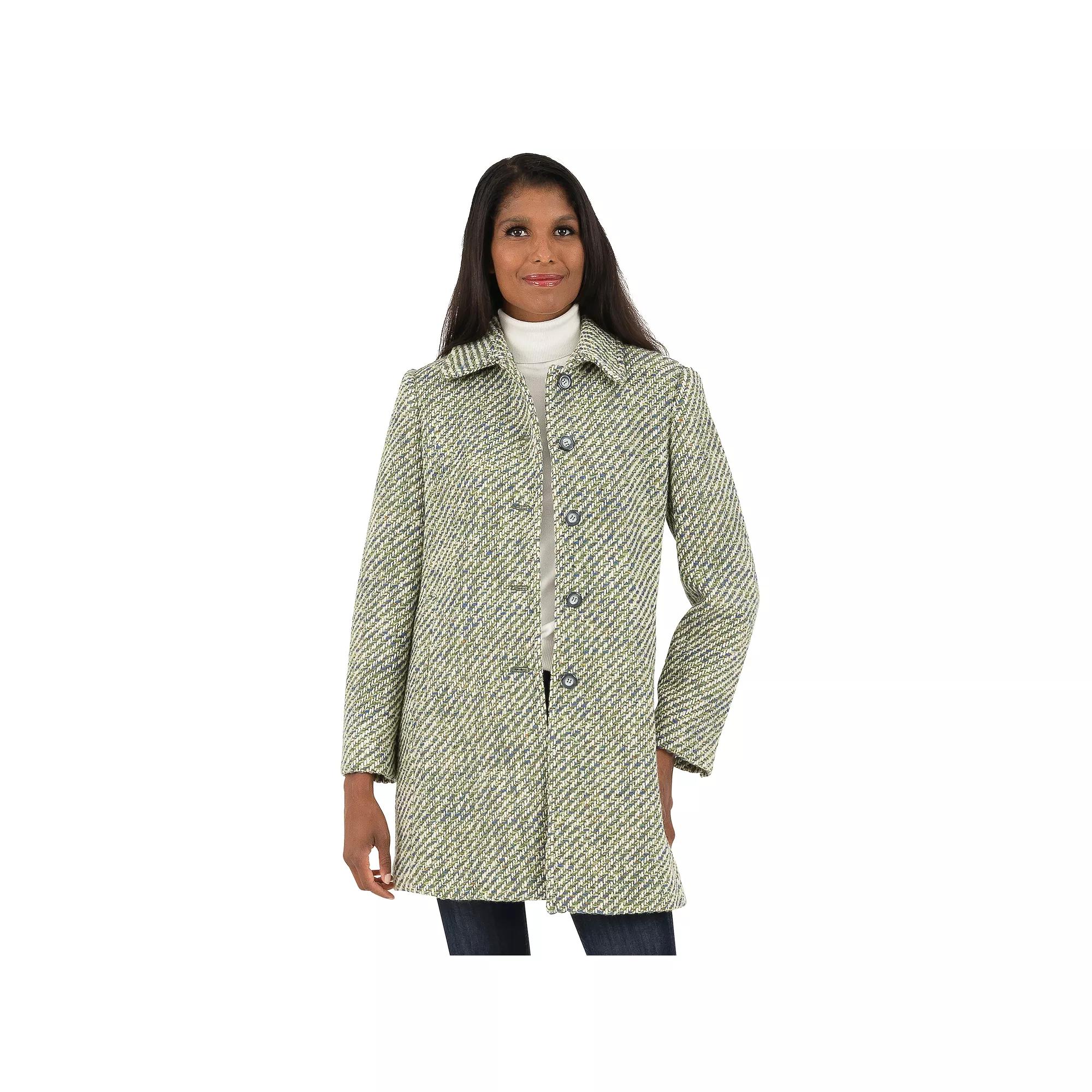 Women's Fleet Street Herringbone Wool-Blend Boucle Coat,  Product Image