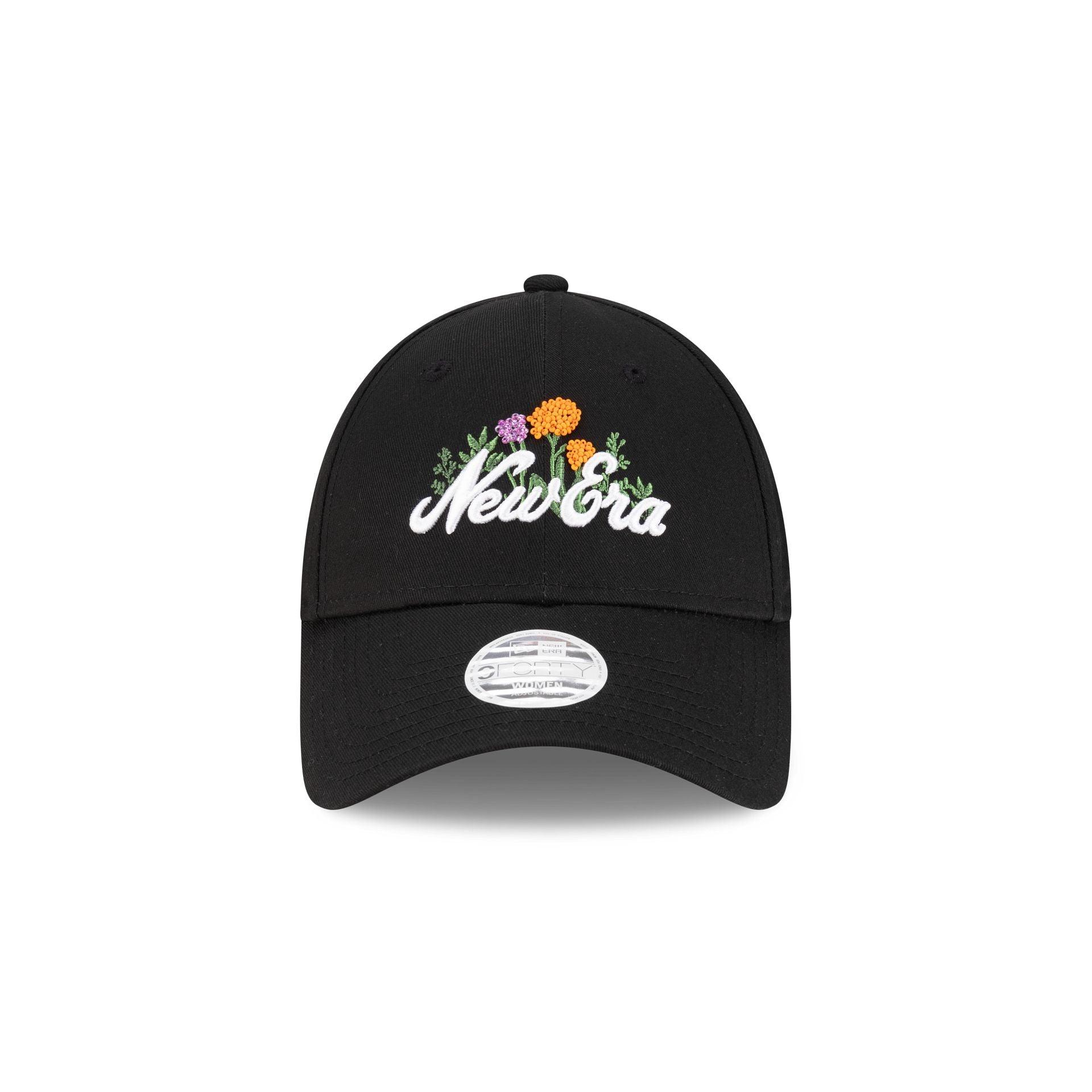 New Era Cap Beaded Floral Black Women's 9FORTY Adjustable Hat Female Product Image