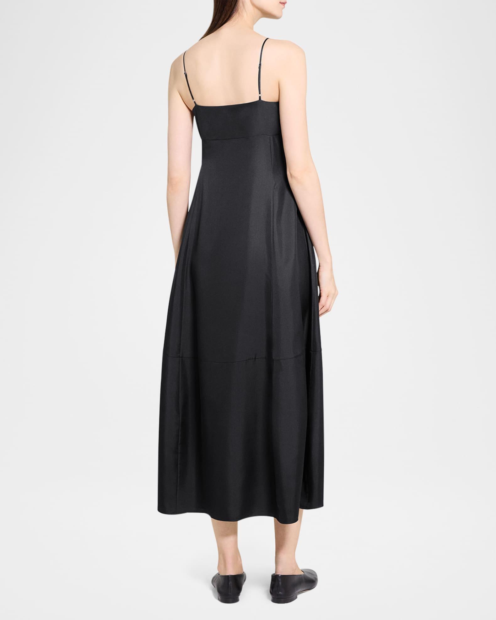 Sleeveless Silk-Twill Dress Product Image