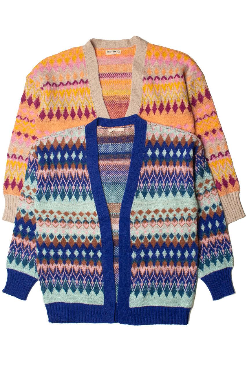 Diamond Pattern Open Cardigan Product Image