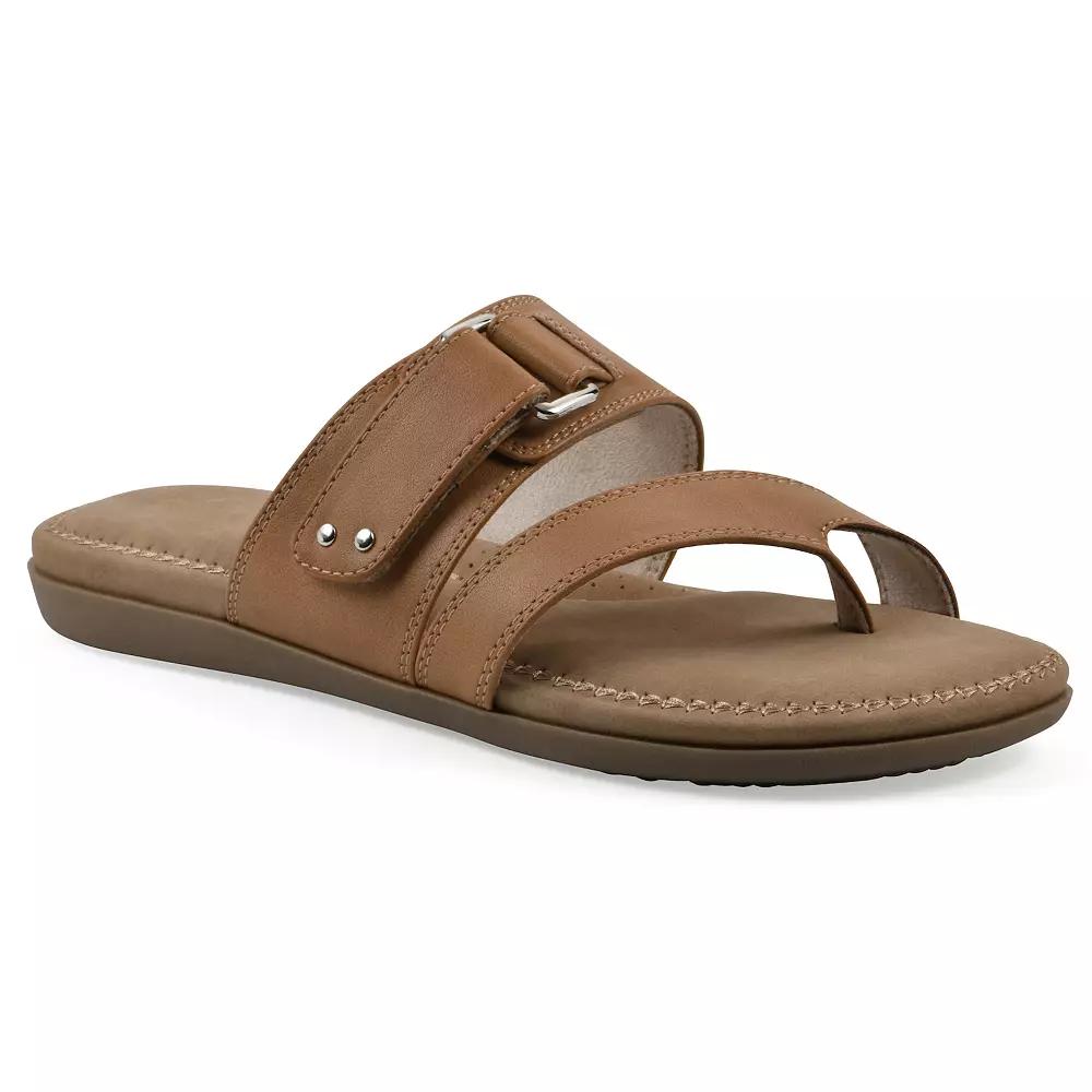Cliffs by White Mountain Fancify Women's Slip-on Sandals, Size: 6 Medium, Naturalburnishedsmo Product Image