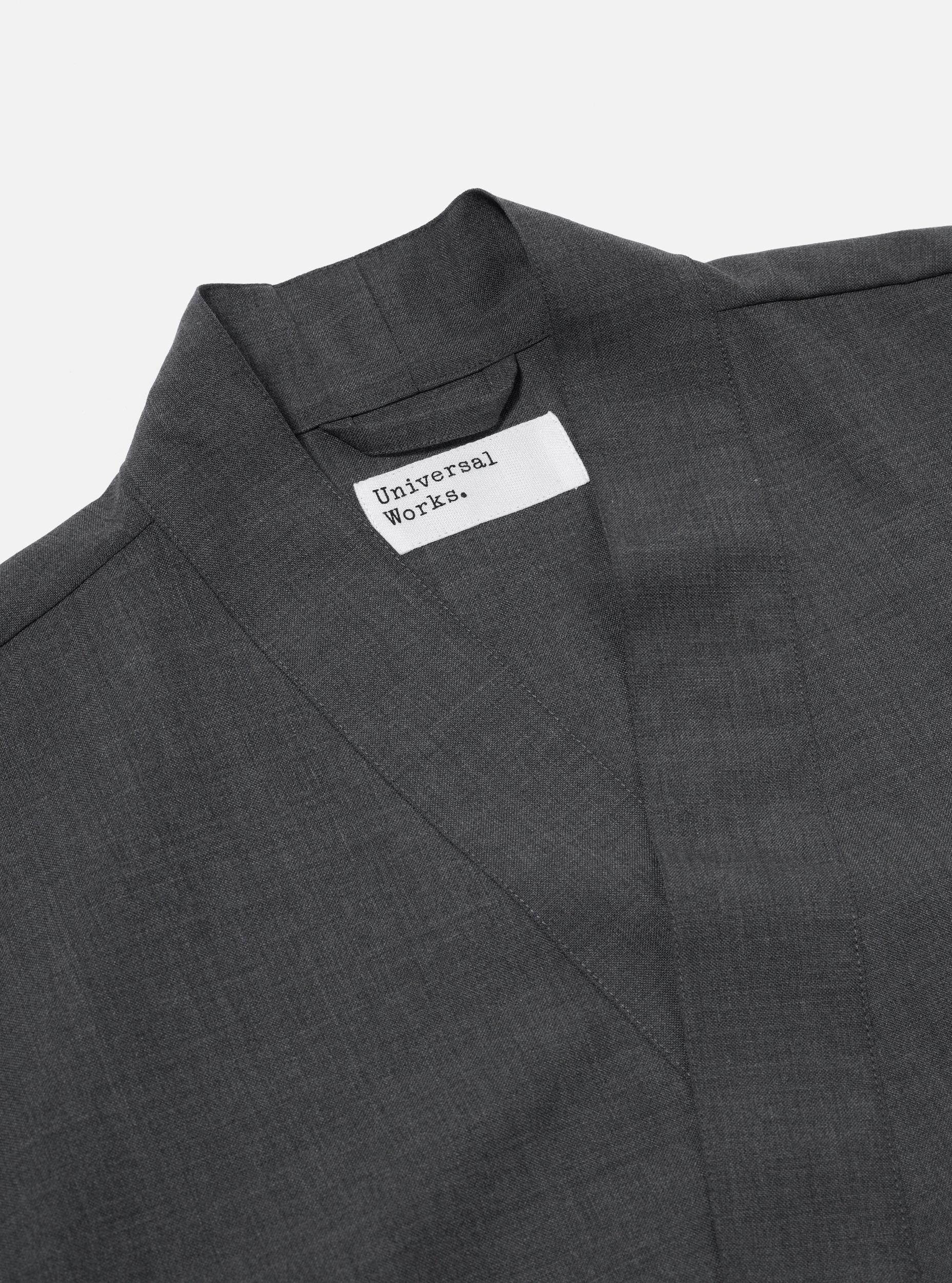 Universal Works Kyoto Work Jacket in Grey Marl Tropical Suiting Product Image