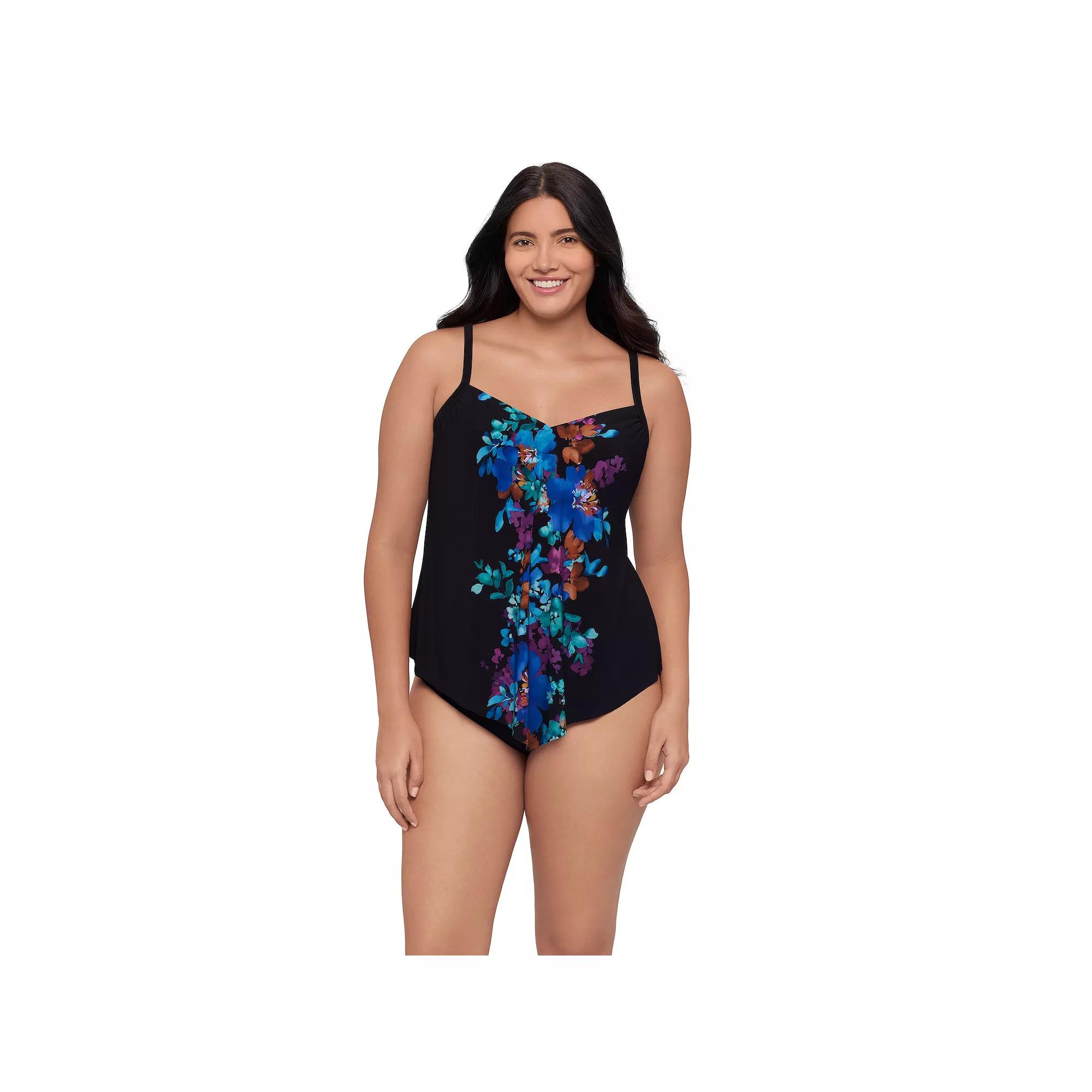 Women's Trimshaper Garden Variety Tankini Swim Top, Size: 10 Product Image