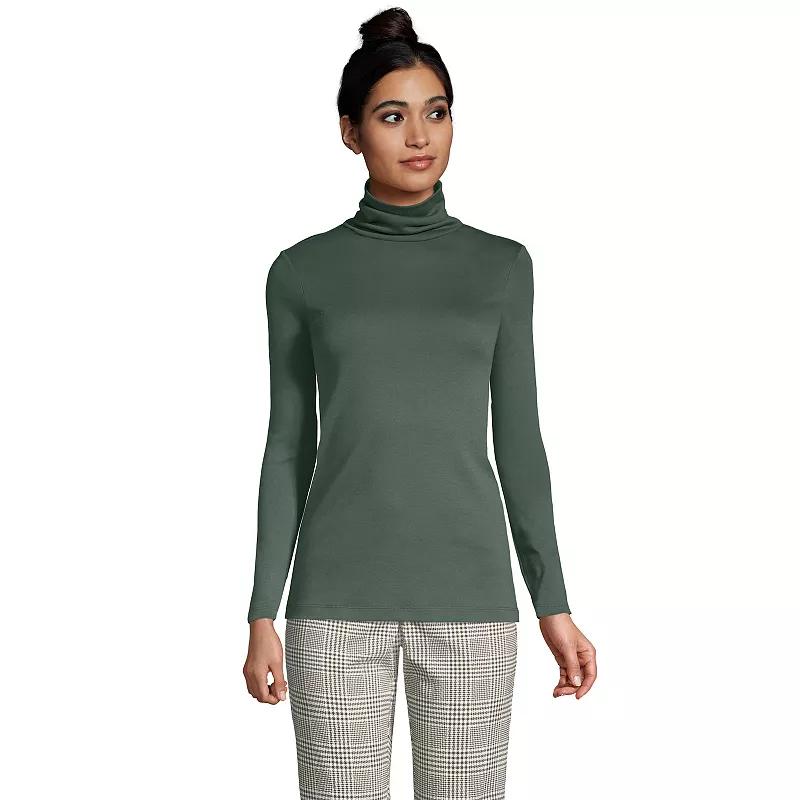 Women's Lands' End Supima Cotton Long Sleeve Turtleneck,  Product Image