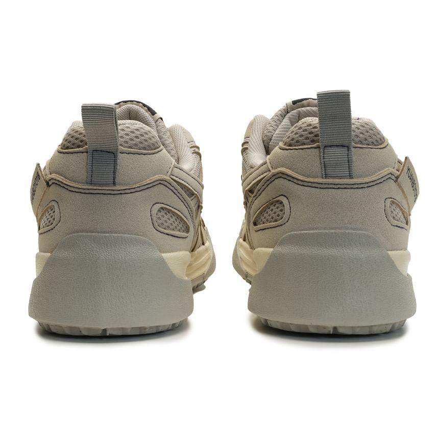 Mesh Panel Lace-Up Sneakers Product Image