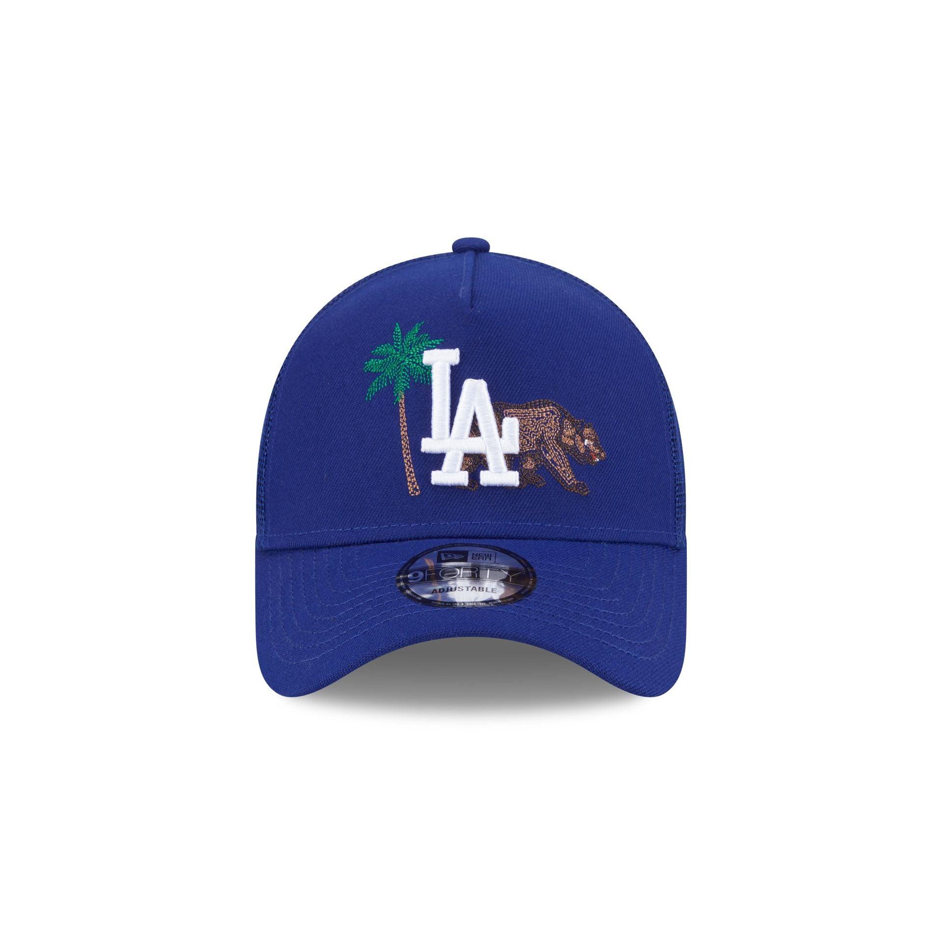 Los Angeles Dodgers State Stitch 9FORTY A-Frame Trucker Hat Male Product Image