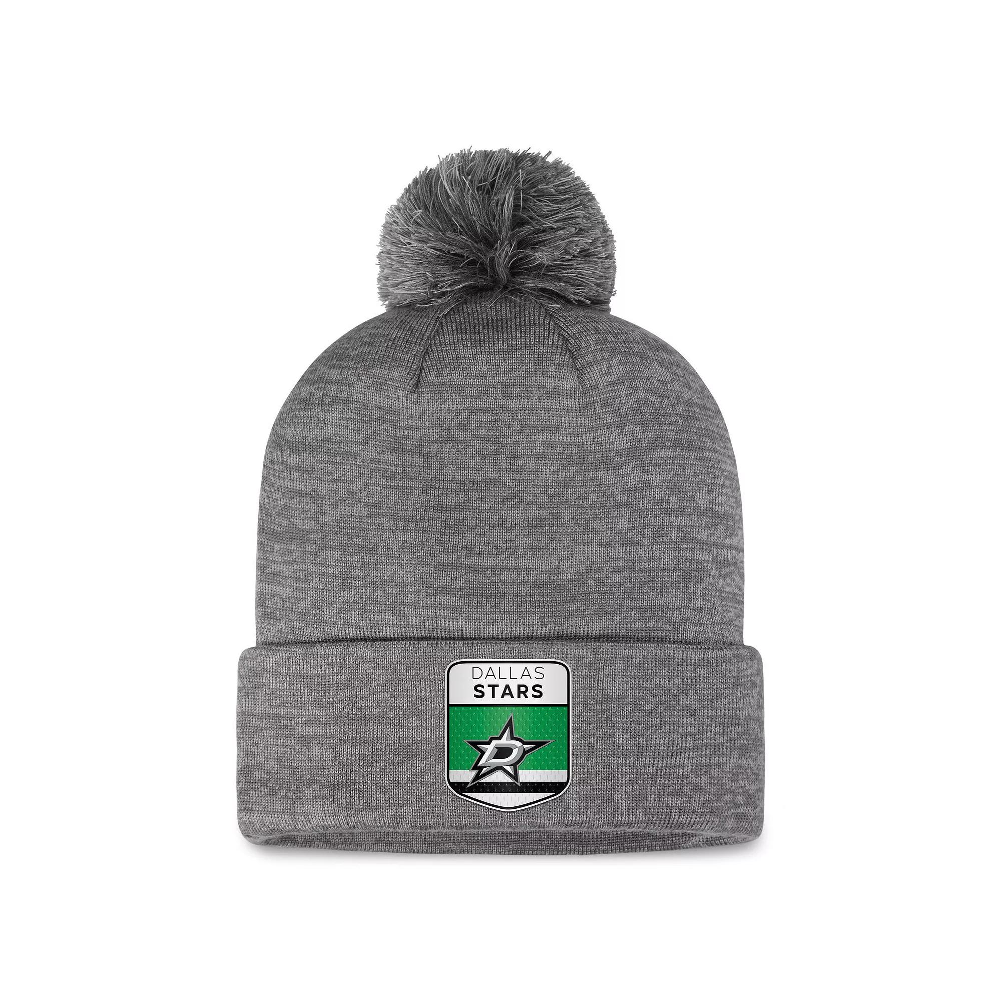 Men's Fanatics Branded Gray San Jose Sharks Authentic Pro Home Ice Cuffed Knit Hat with Pom, Sks Grey Product Image